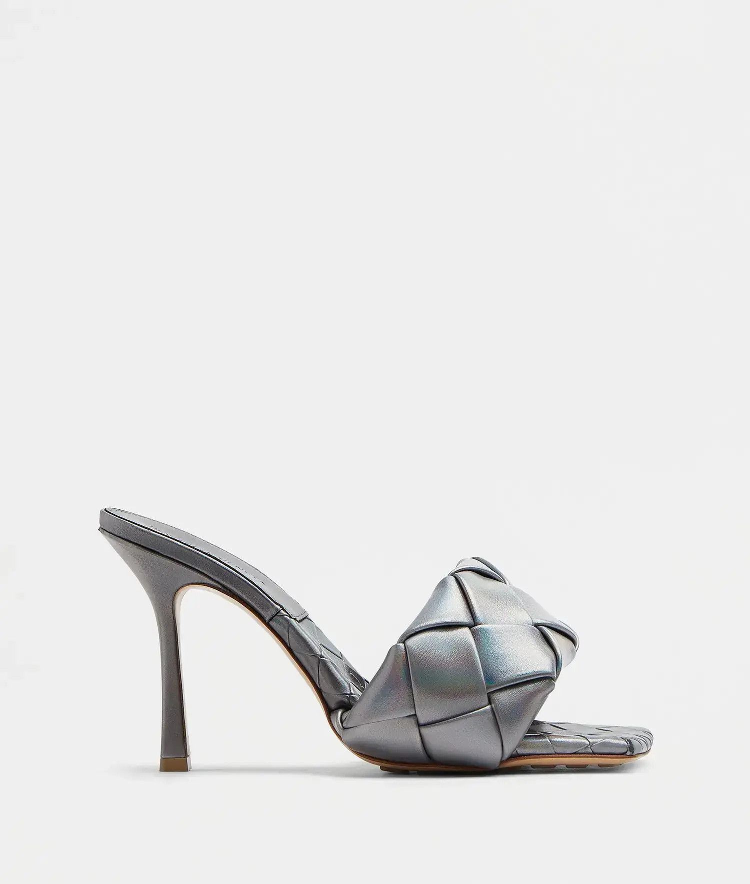 Bottega Veneta o1n1vont1224 Lido Sandals Mules in Slate Grey Size US 11.5 / IT 41.5 - 1 Thumbnail