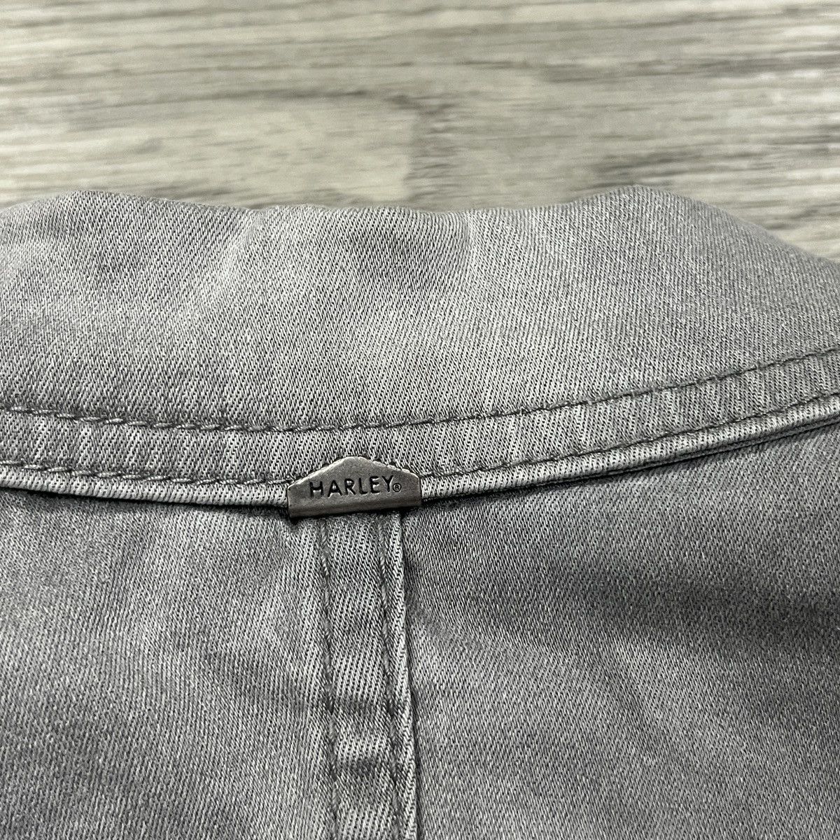 Harley Davidson Harley Davidson Grey Denim Moto Biker Vest Women’s Size XS Size XS / US 0-2 / IT 36-38 - 6 Thumbnail