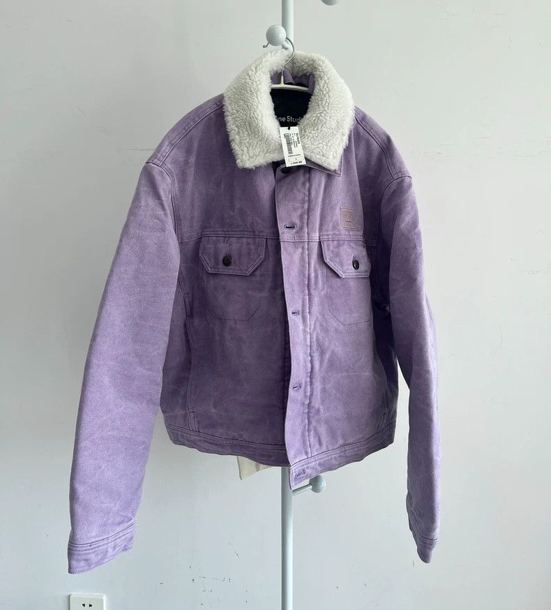 Acne studios purple cotton-padded jacket