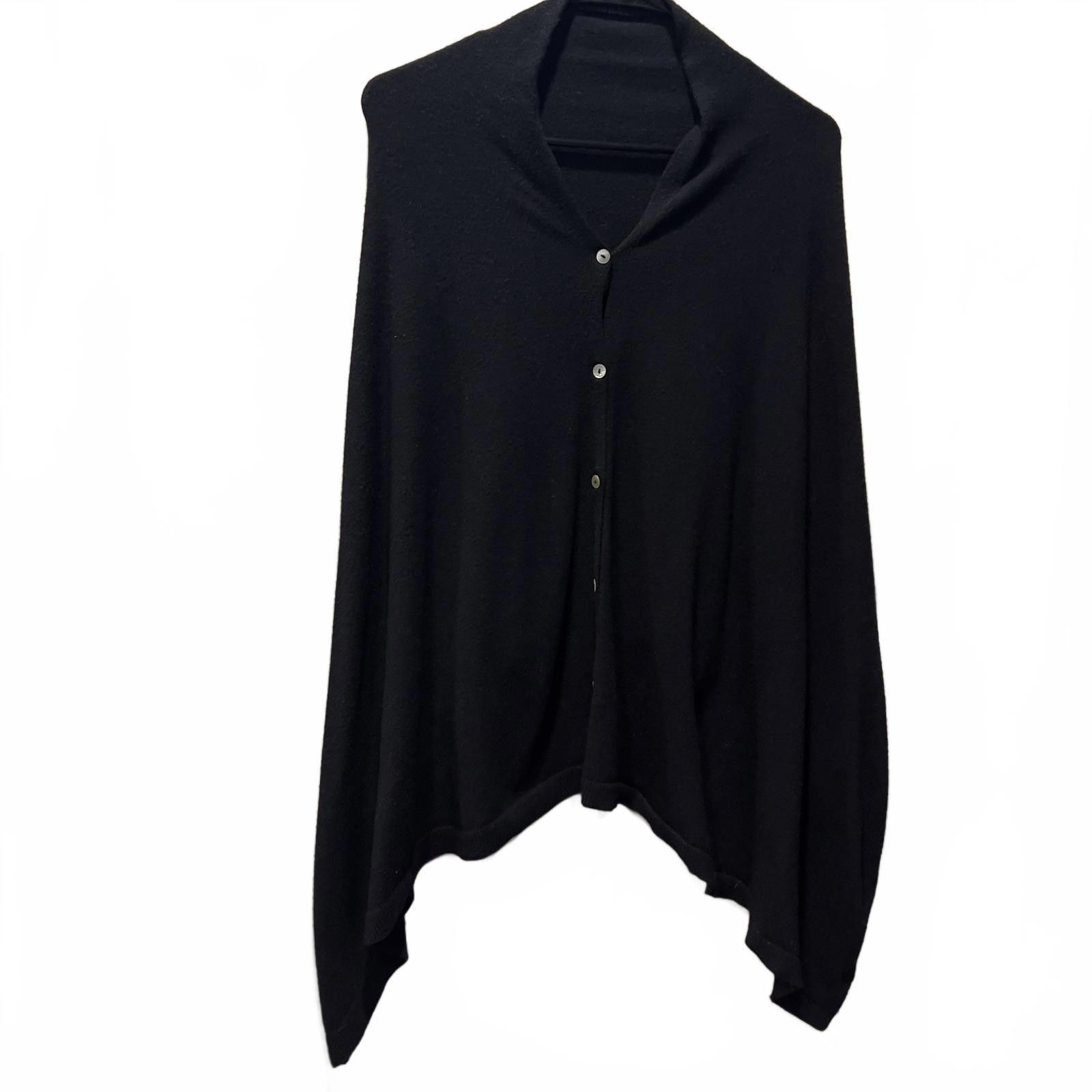 Other Puli Women's Black Wrap Sweater with Button Closure Size ONE SIZE - 1 Thumbnail