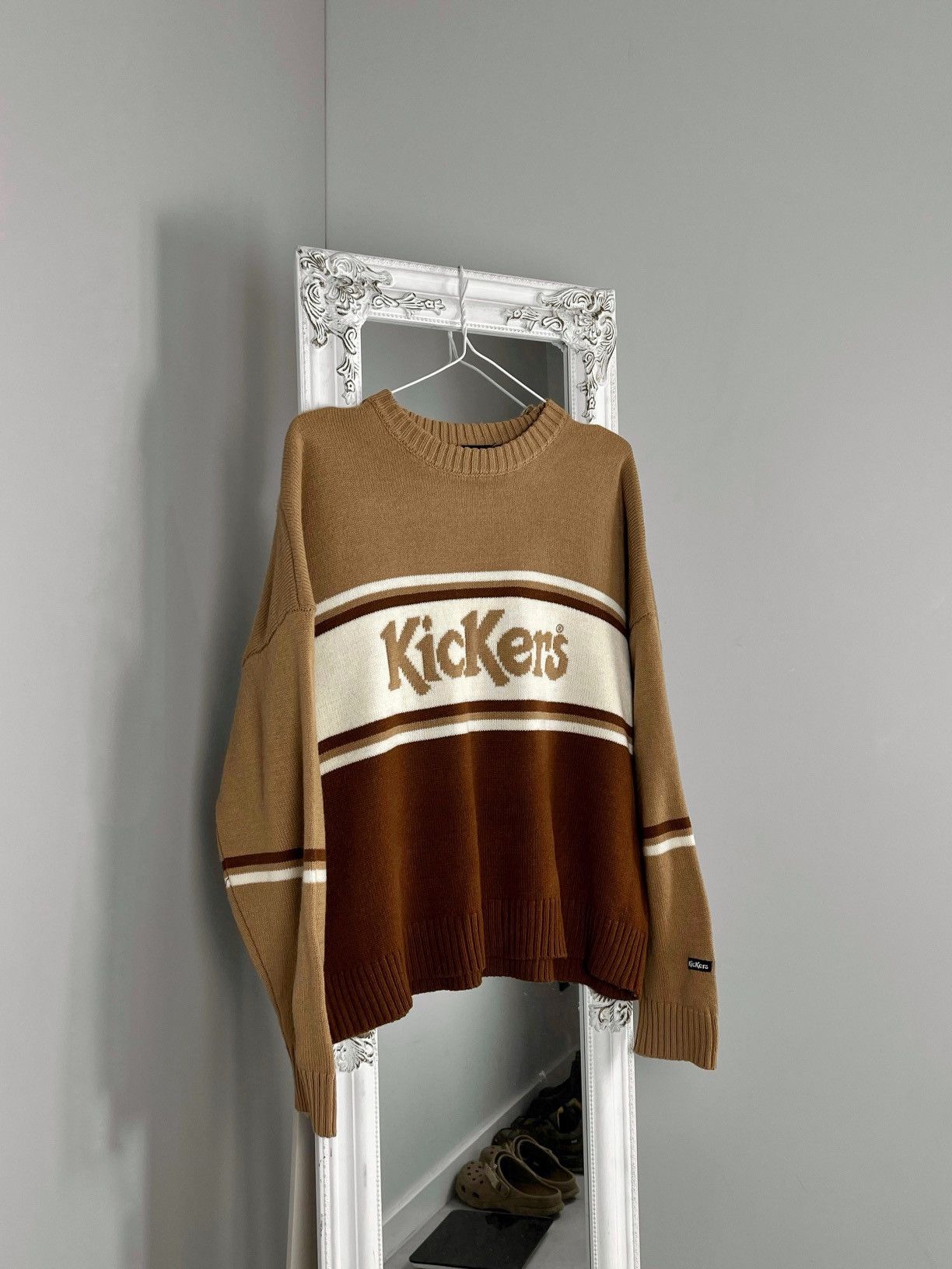 Vintage Kickers Sweater Knit Jumper Big Logo Baggy 90s