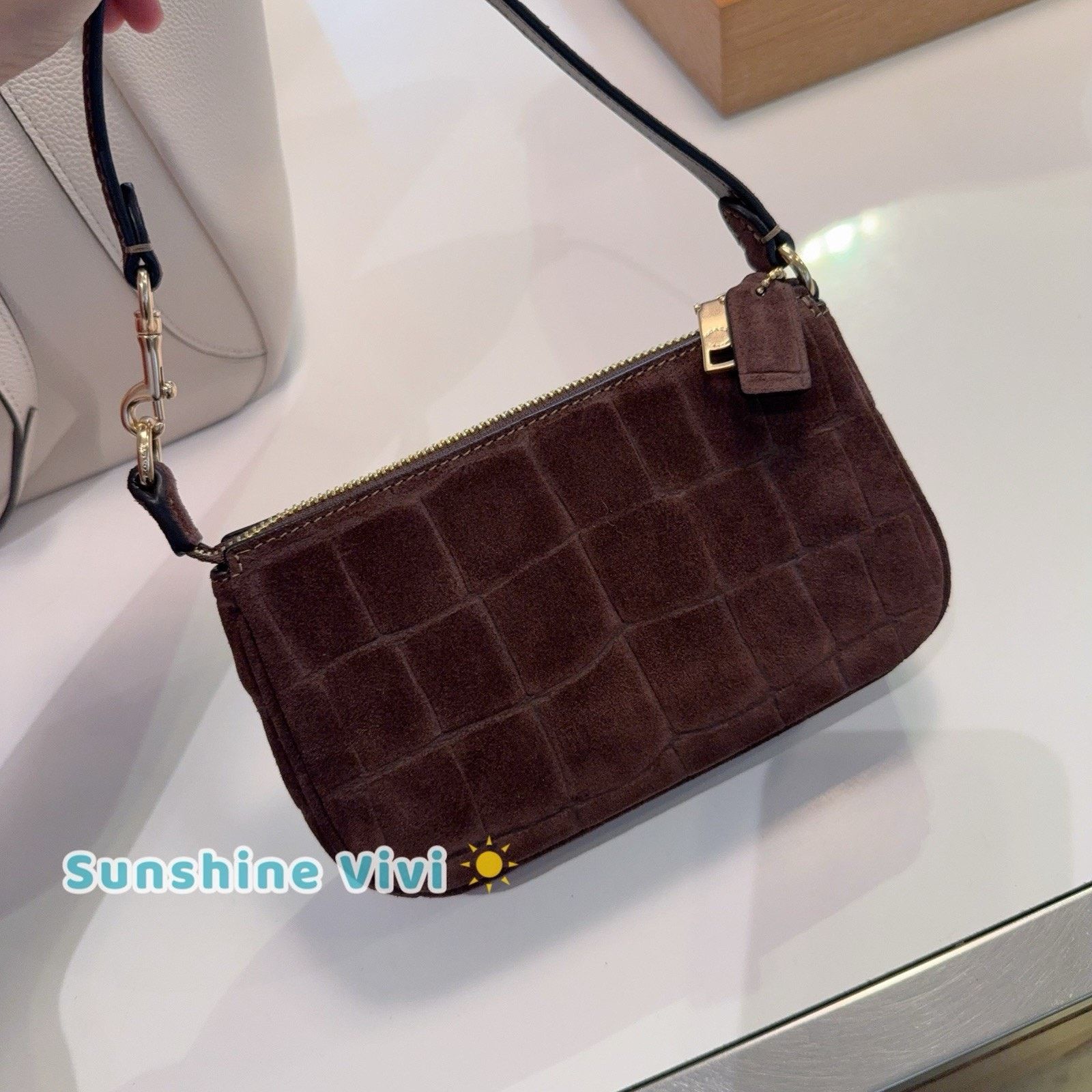Coach NWT COACH Nolita 19 suede leather CCF61 Gold/Maple Size ONE SIZE - 3 Thumbnail
