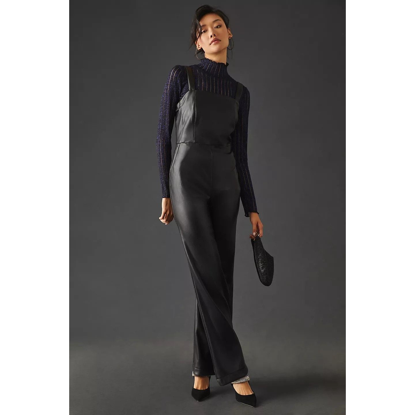 Anthropologie Anthropologie Avec Les Filles Faux Leather Jumpsuit SMALL Size 28" / US 6 / IT 42 - 1 Thumbnail