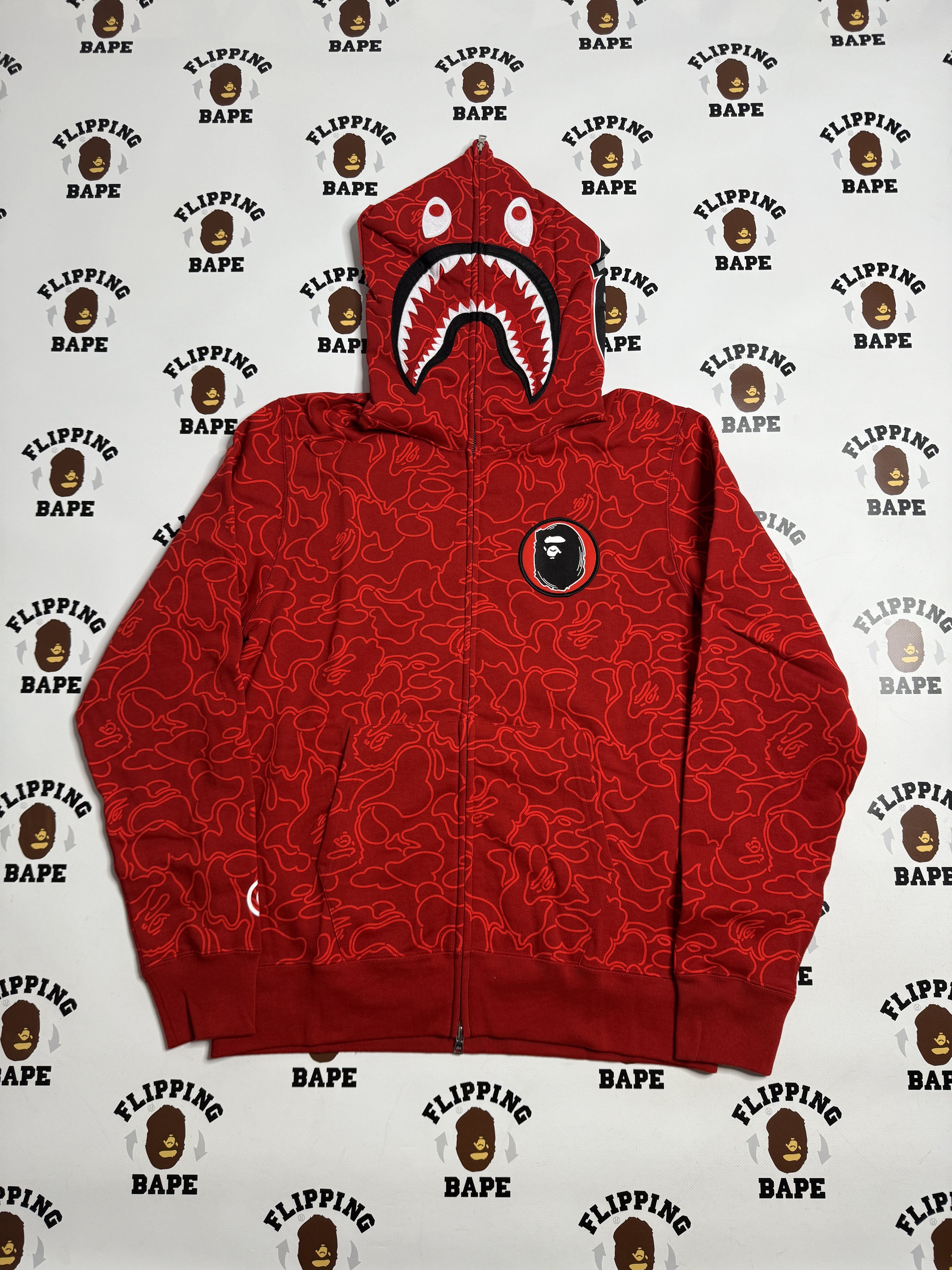 Bape BAPE 30TH ANNIV. LINE CAMO SHARK FULL ZIP HOODIE Size US XL / EU 56 / 4 - 1 Thumbnail