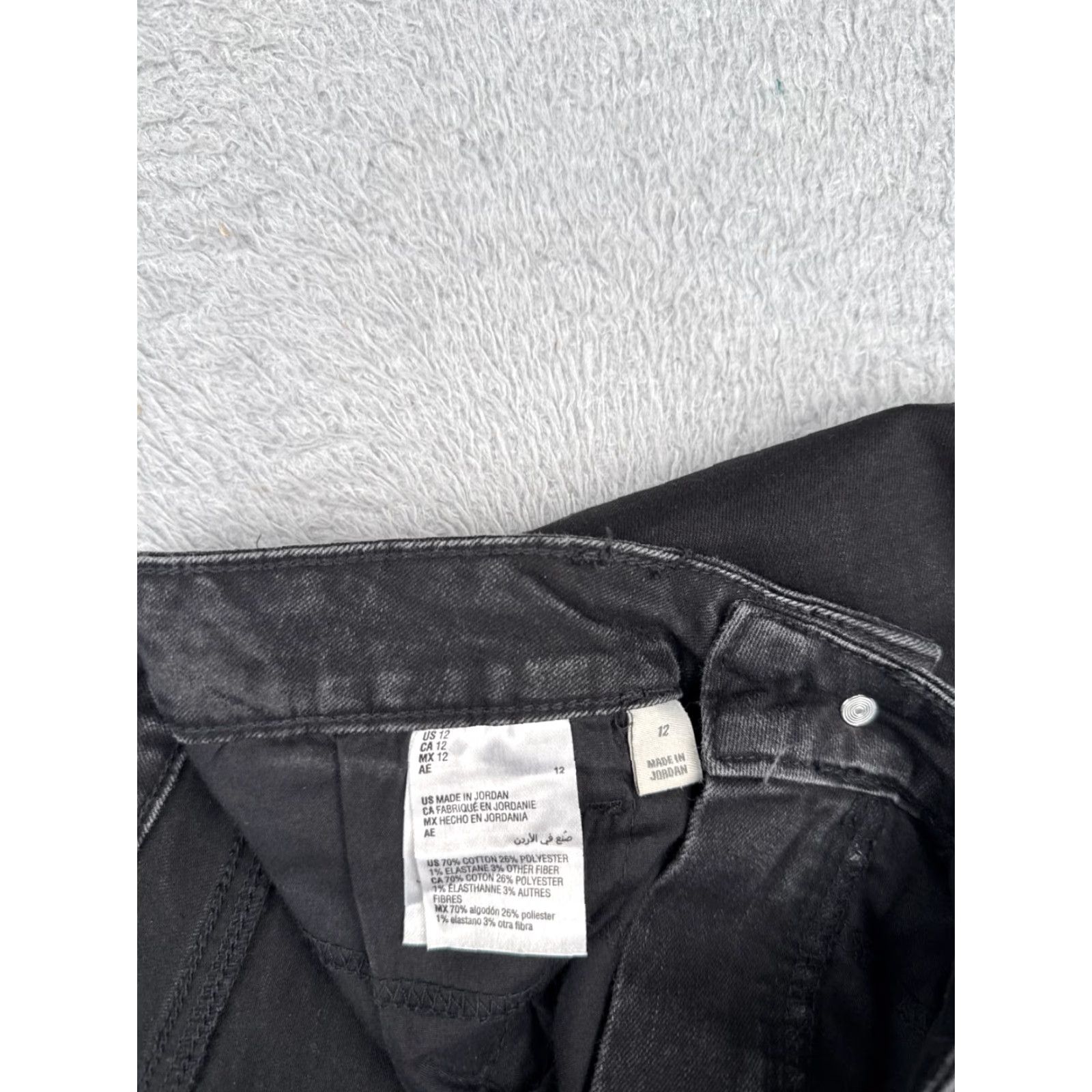 Vintage Style&co Jeans Womens 12 Black Denim Ankle High Rise Tapered Skinny 32x28 Size 34" / US 12 / IT 48 - 7 Thumbnail