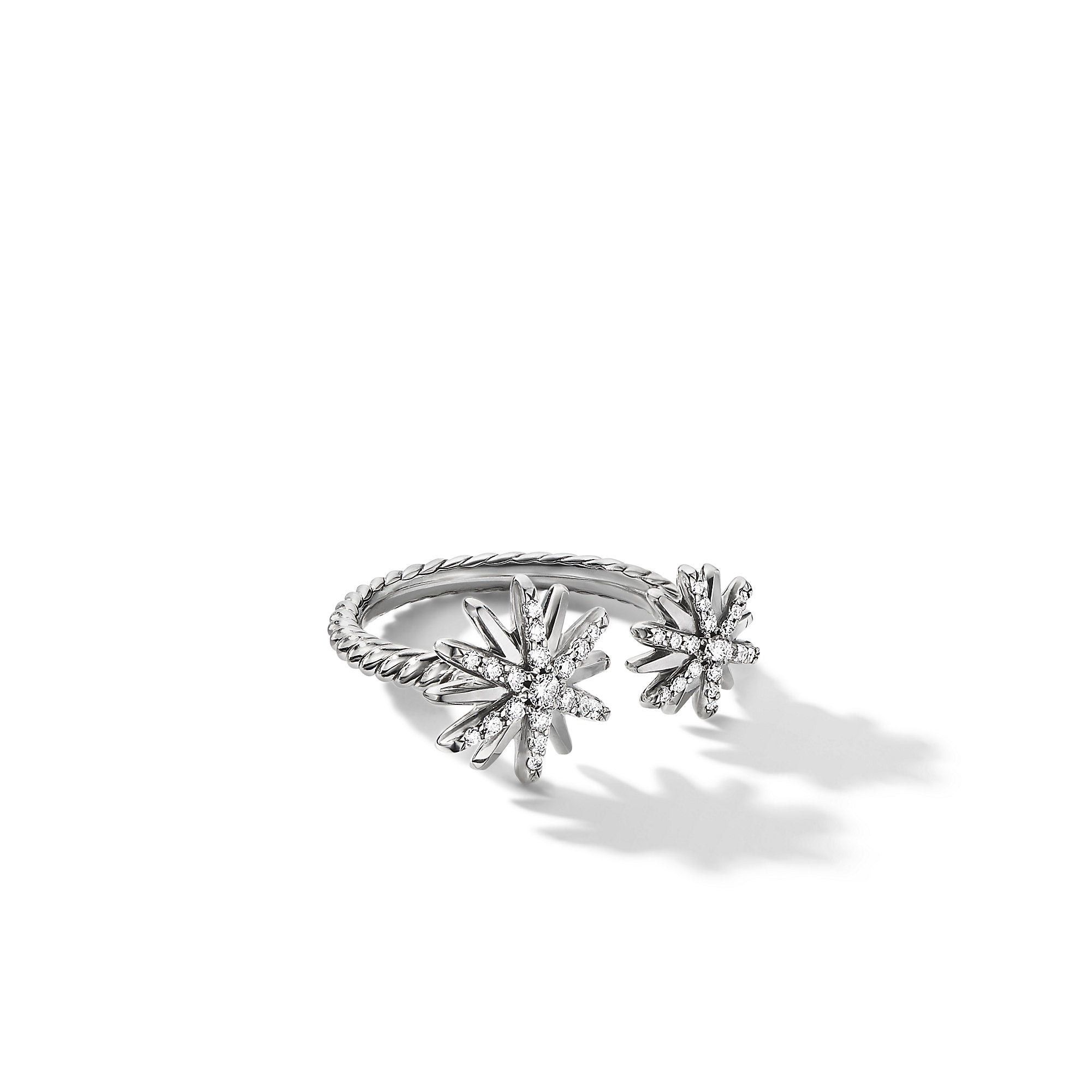 David Yurman o1w1db10325 Bypass Ring in Sterling Silver with Diamond Size ONE SIZE - 2 Thumbnail