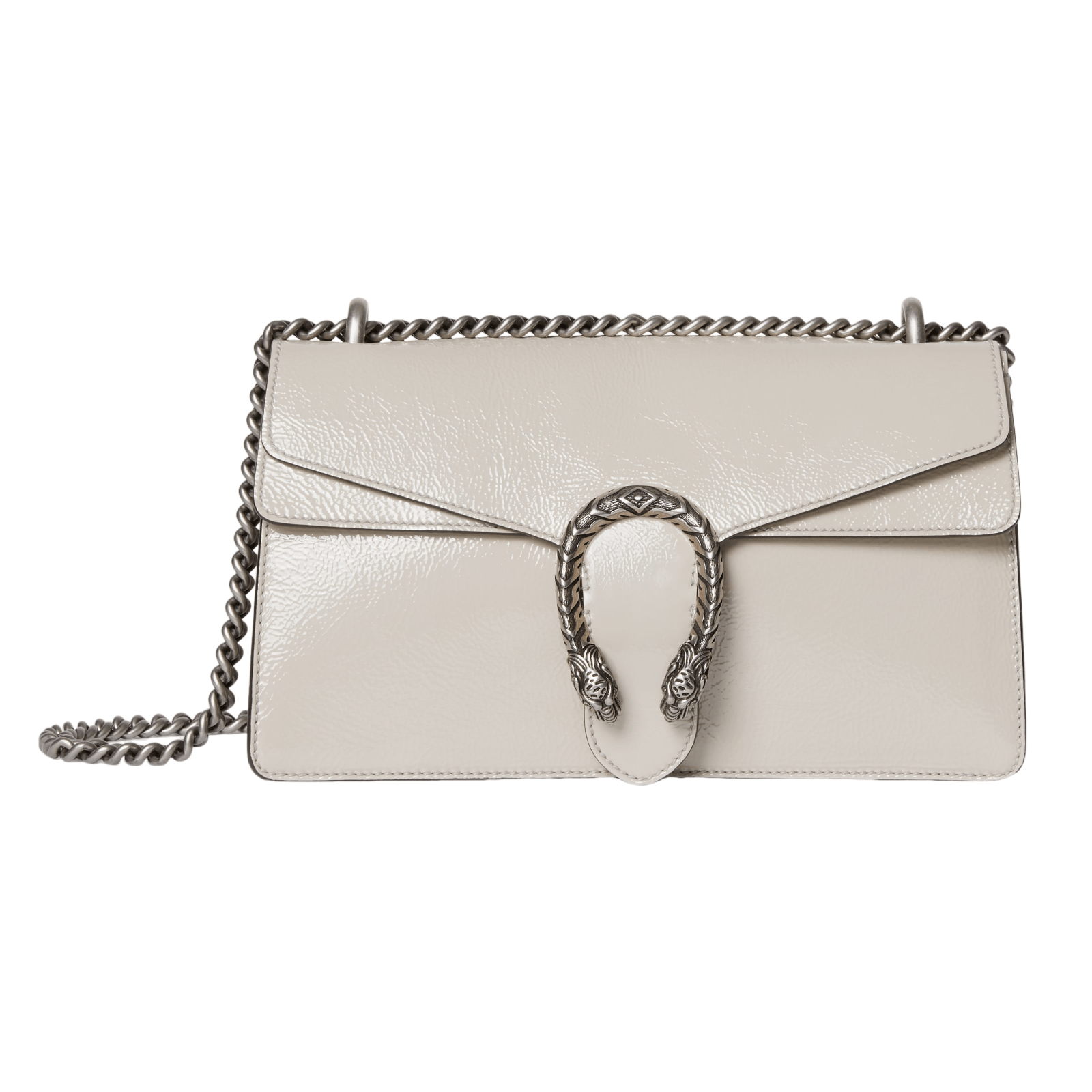 Gucci GUCCI Dionysus Medium Light Grey Patent Shoulder Bag Size ONE SIZE - 1 Thumbnail