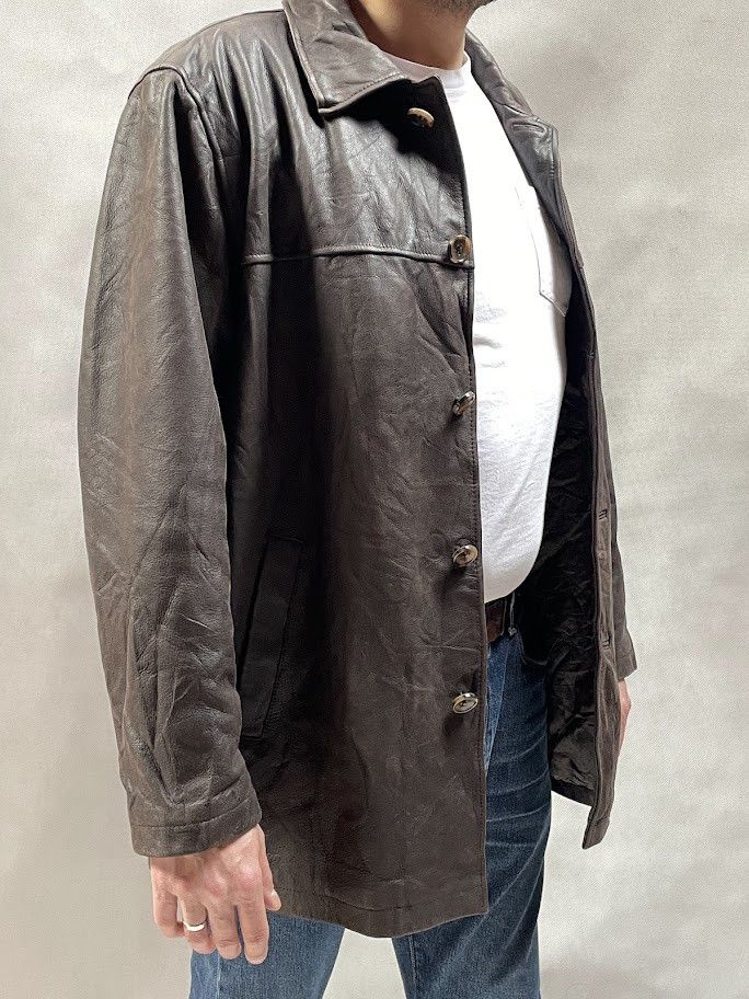 Eddie Bauer × Genuine Leather vintage Y2K Eddie Bauer genuine leather parka jacket Size US XL / EU 56 / 4 - 7 Thumbnail