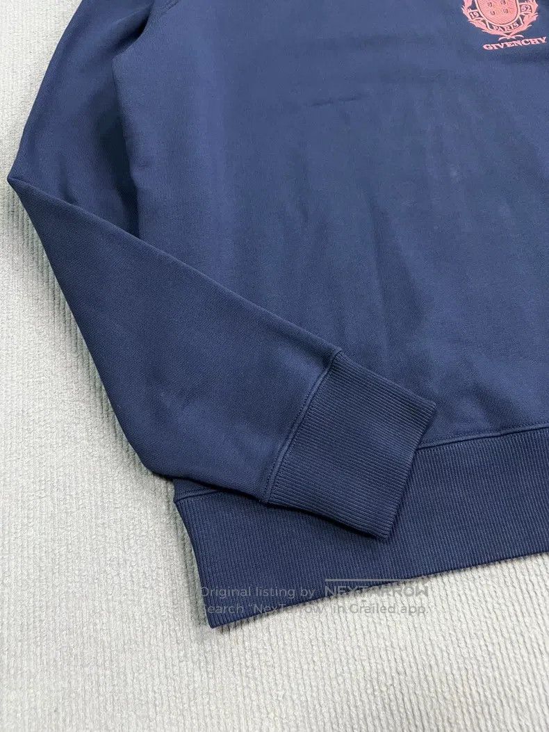 Givenchy Givenchy Embroidered Round Neck Hoodie Blue Size US L / EU 52-54 / 3 - 4 Thumbnail