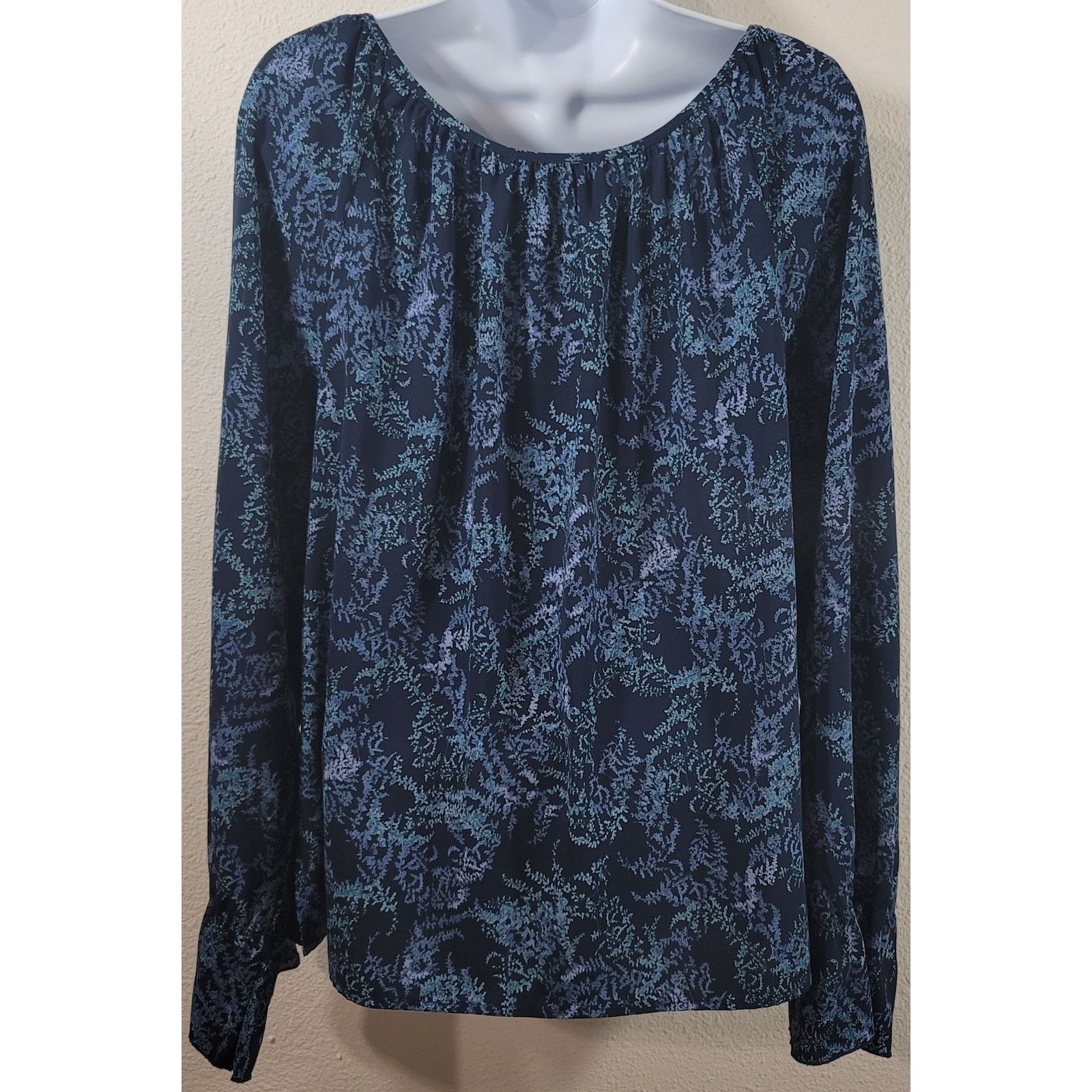 Other Norton McNaughton Blue Floral Print Top XL Lightweight Size XL / US 12-14 / IT 48-50 - 3 Thumbnail