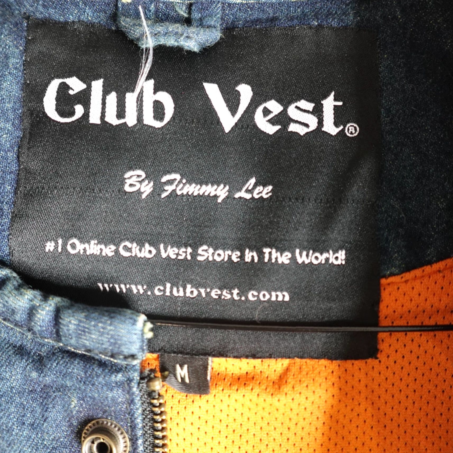 Lee jimmy Lee Vest Medium Blue Denim CCW Conceal Carry Full Zip Club Biker Riding Casual Men Size US M / EU 48-50 / 2 - 2 Thumbnail