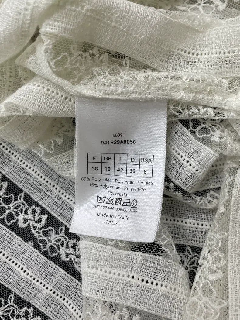 Dior Dior White lace bee embroidered shirt Size XS / US 0-2 / IT 36-38 - 5 Thumbnail