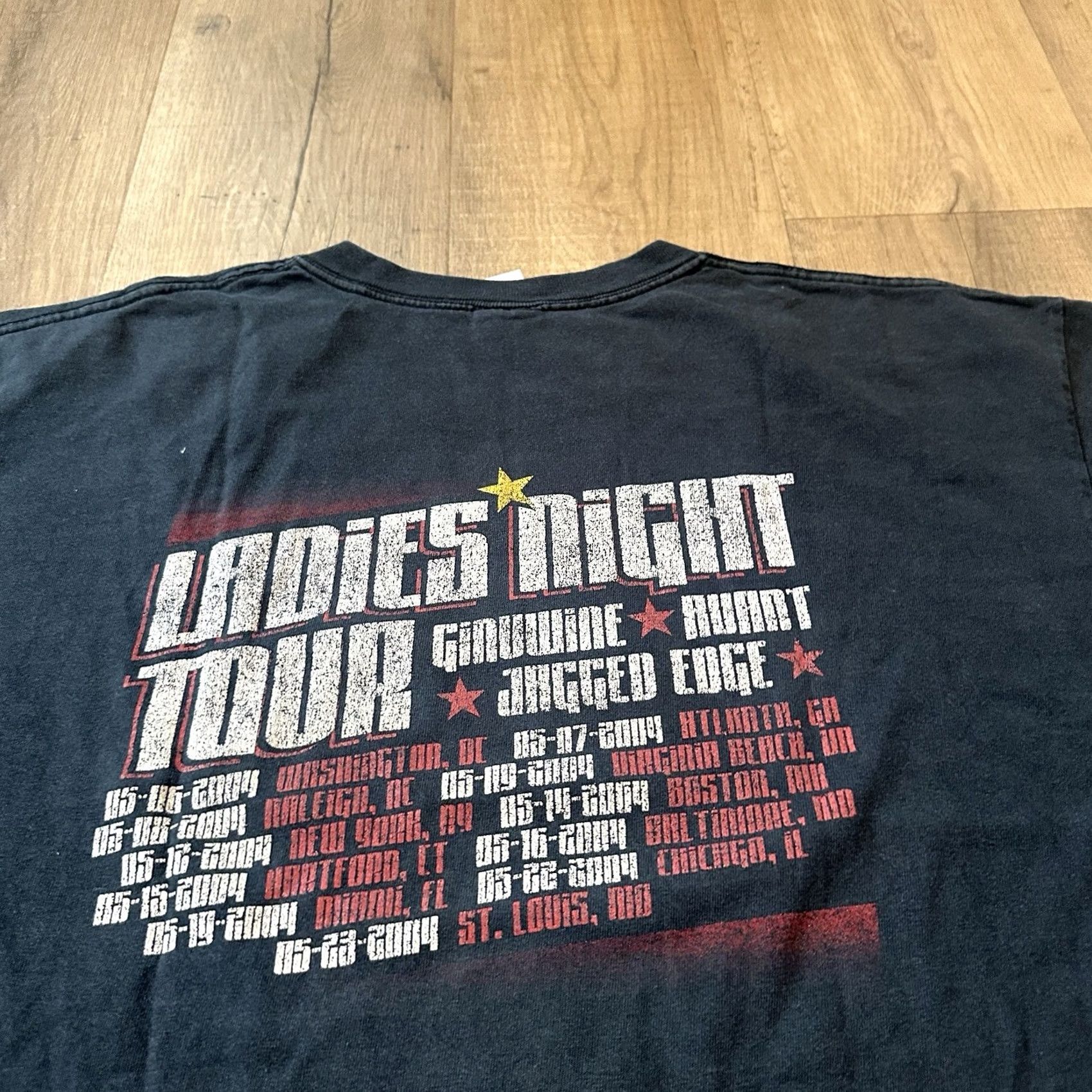 Anvil VINTAGE Jagged Edge Shirt Mens XL Ladies Night Tour R&B 2004 Black Short Sleeve Size US XL / EU 56 / 4 - 6 Thumbnail
