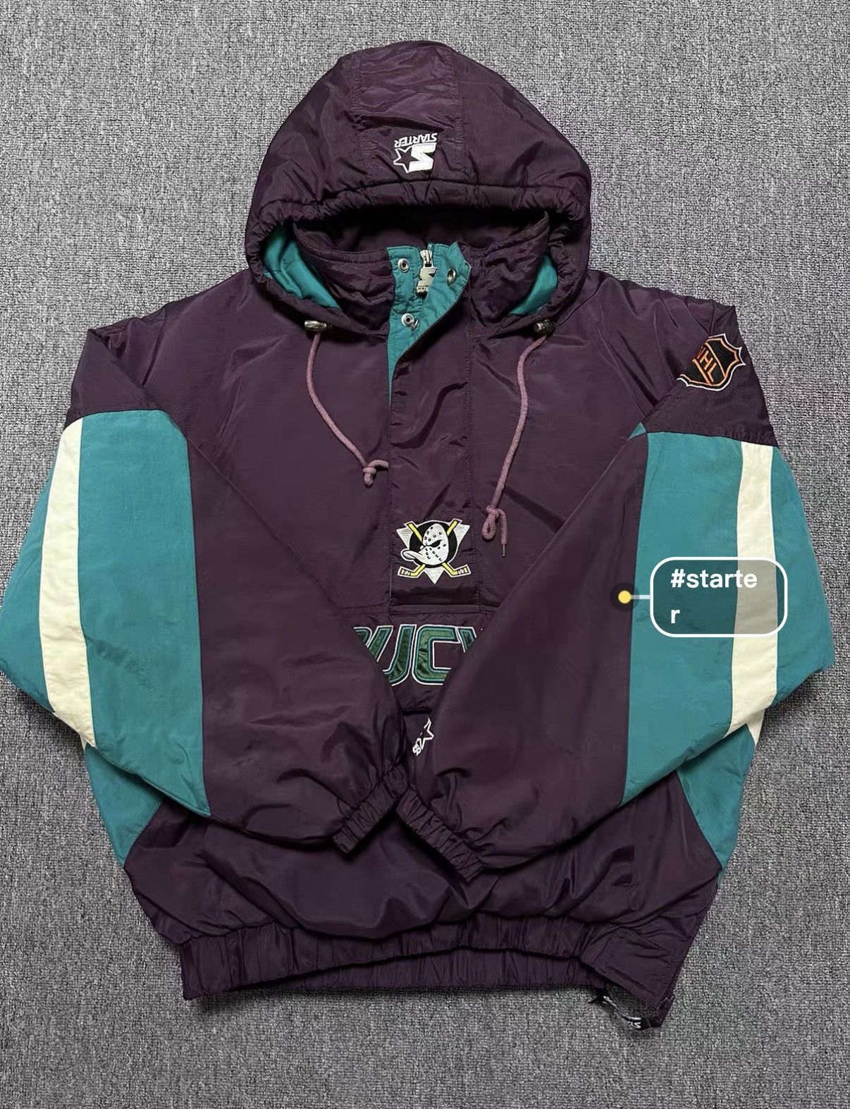 Starter Starter Anaheim Ducks Vintage Puffer Jacket J37 Size US L / EU 52-54 / 3 - 1 Thumbnail