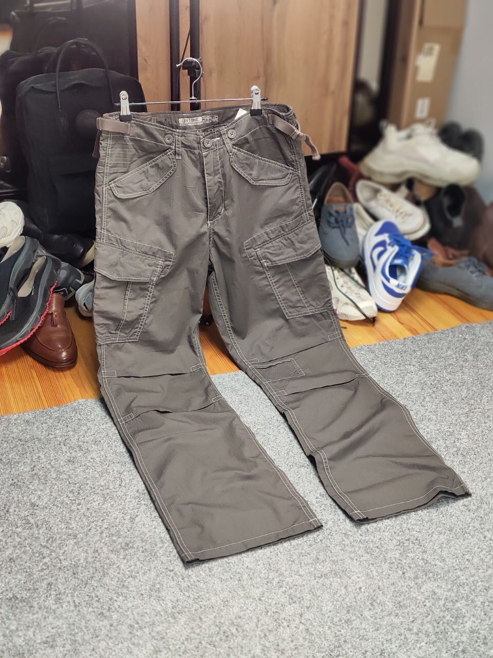 Japanese Brand Vintage 90's Japan Style Cargo Brown Pants Travis Scott Size US 31 - 20 Thumbnail