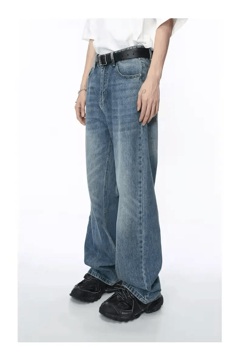 Jean × Vintage Vintage street washed and faded loose micro flare jeans Size US 32 / EU 48 - 3 Thumbnail