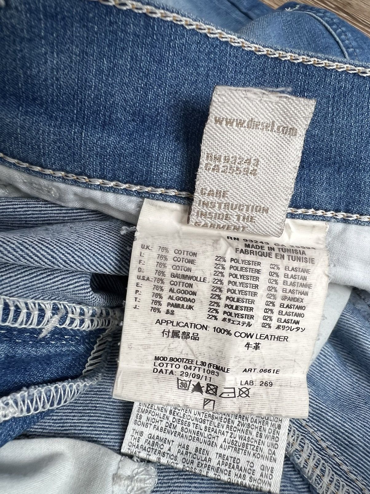 Diesel Womens diesel bootree stretch jeans Size 27" / US 4 / IT 40 - 4 Thumbnail