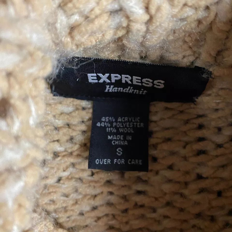 Express Express Handknit Sweater Women's Acrylic Wool S Cowl Neck Size S / US 4 / IT 40 - 3 Thumbnail