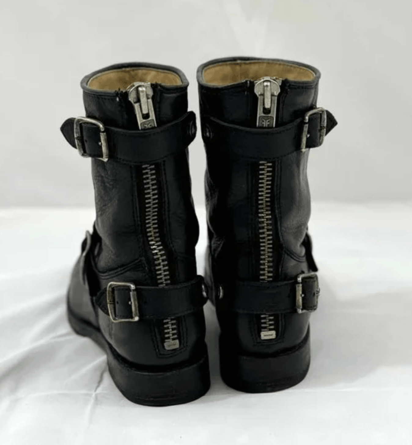Frye Veronica Back Zip Short Moto Boots Size US 8 / IT 38 - 3 Thumbnail