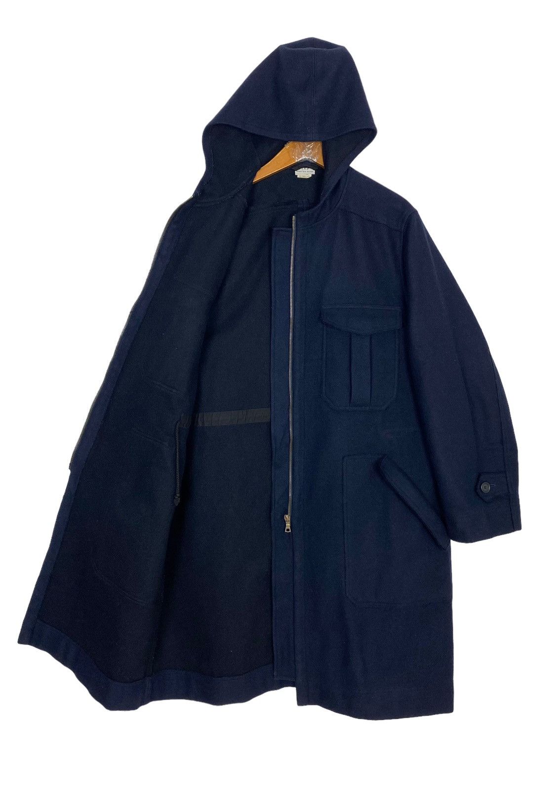 Dries Van Noten Vintage Dries Van Noten Wool Military Coat Hoodie Belgium Size US L / EU 52-54 / 3 - 2 Thumbnail
