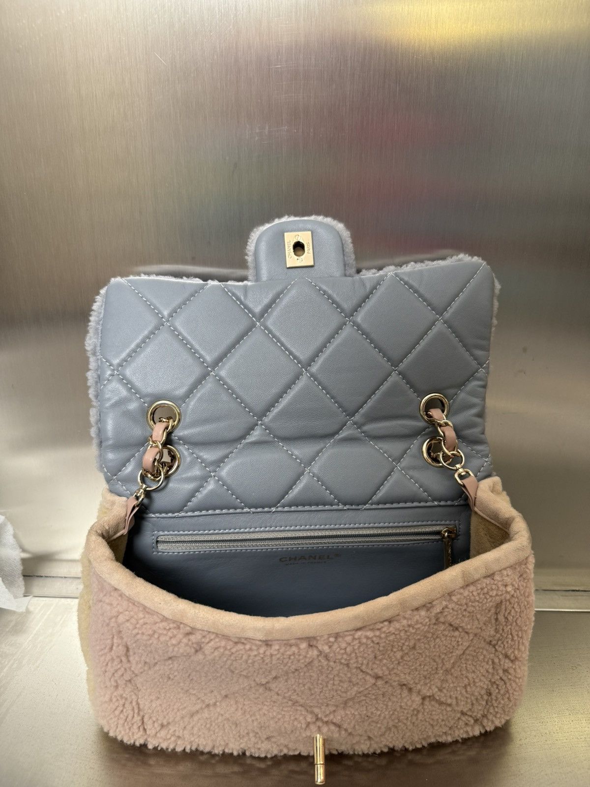 Chanel Chanel multicolor shearling CF bag Size ONE SIZE - 4 Thumbnail