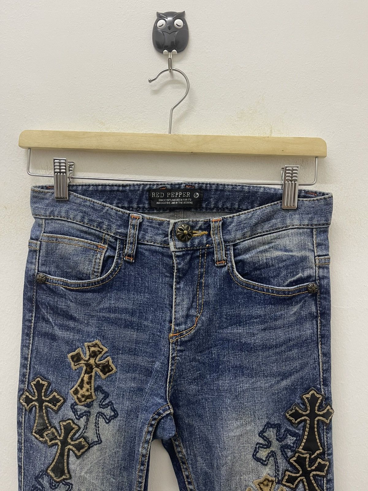 Japanese Brand Rare Vintage RED PEPPER Japan X Chrome Hearts Cross Patch Size US 26 / EU 42 - 6 Thumbnail
