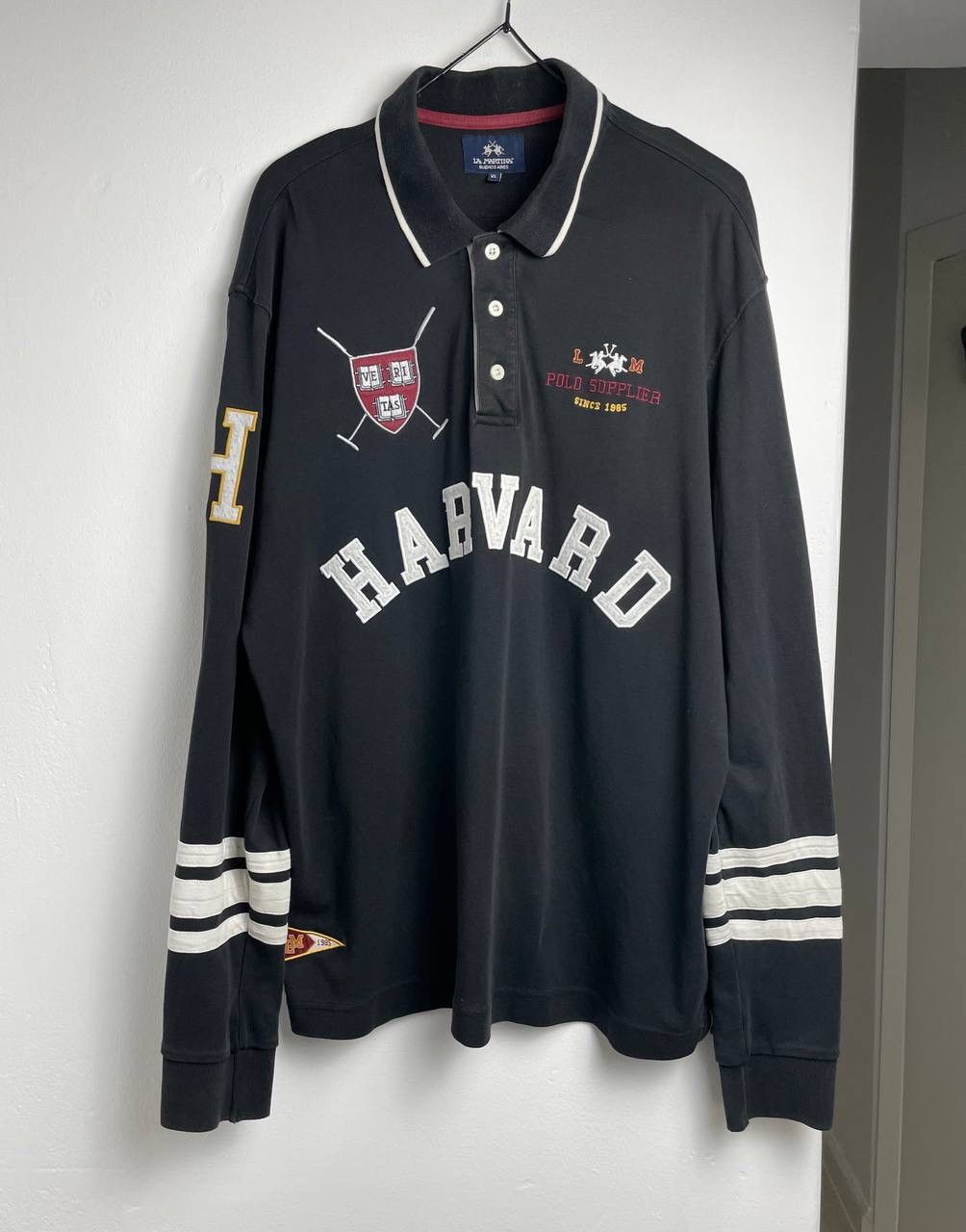 La Martina × Vintage La Martina Vintage Rugby Shirt Big CENTER Pony SWAG Y2K Size US XL / EU 56 / 4 - 1 Thumbnail