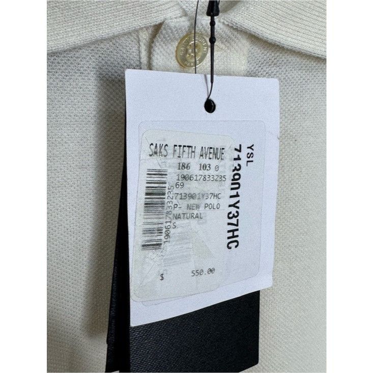 Saint Laurent Paris Saint Laurent Cassandre Polo Shirt Natural White Men’s Small Size US S / EU 44-46 / 1 - 3 Thumbnail