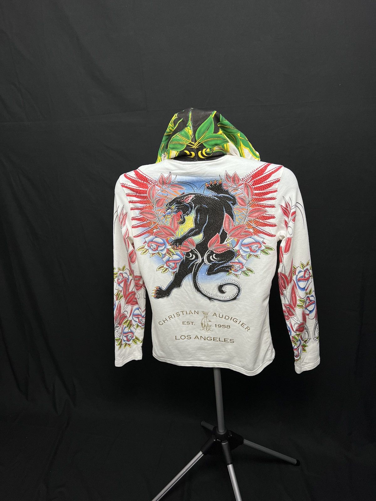 Christian Audigier × Designer × Vintage 🔴 Vintage Christian Audigier hoodie panther Los Angeles Size US M / EU 48-50 / 2 - 5 Thumbnail