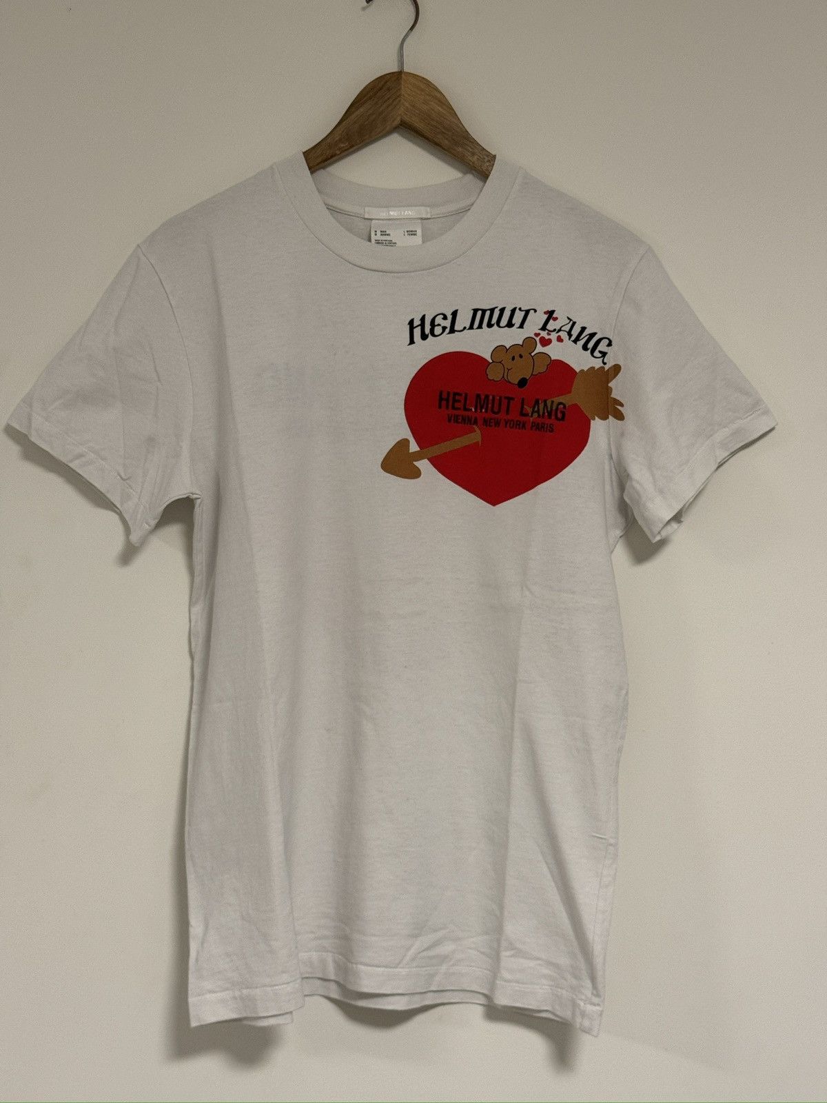 Helmut Lang Valentine teddy bear tshirt Size US M / EU 48-50 / 2 - 6 Thumbnail