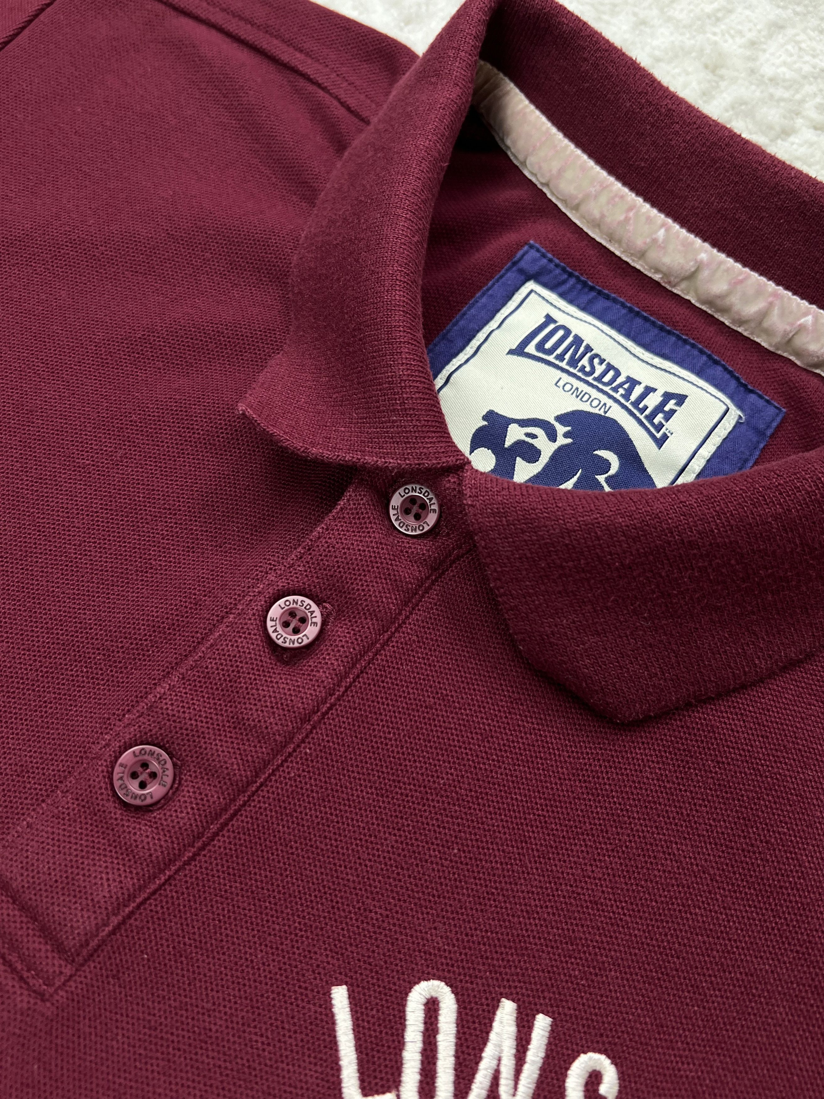 Lonsdale Lonsdale London Burgundy Polo Shirt Embroidered Logo Size US M / EU 48-50 / 2 - 4 Thumbnail
