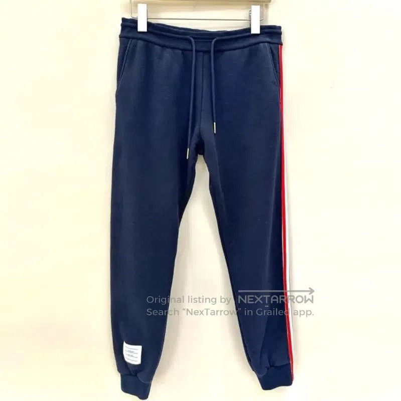 Thom Browne Thom Browne Navy Striped Cotton Lounge Pants . Size 27" / US 4 / IT 40 - 1 Thumbnail