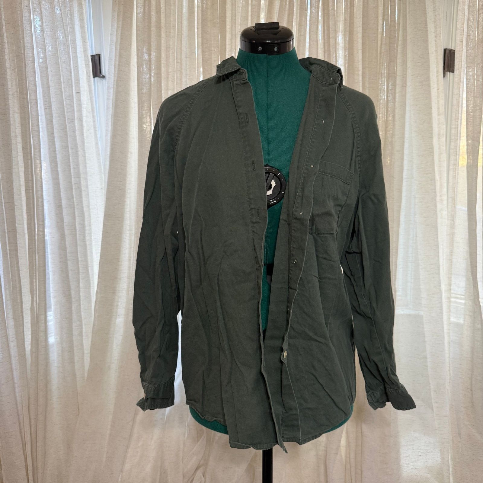 Other Universal Thread Olive Button-Down Shirt | Sz S Size S / US 4 / IT 40 - 2 Thumbnail