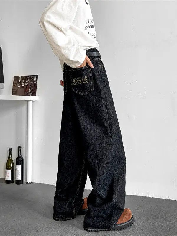 Japanese Brand × Jean Retro loose wide leg slightly flared jeans Size US 32 / EU 48 - 2 Thumbnail