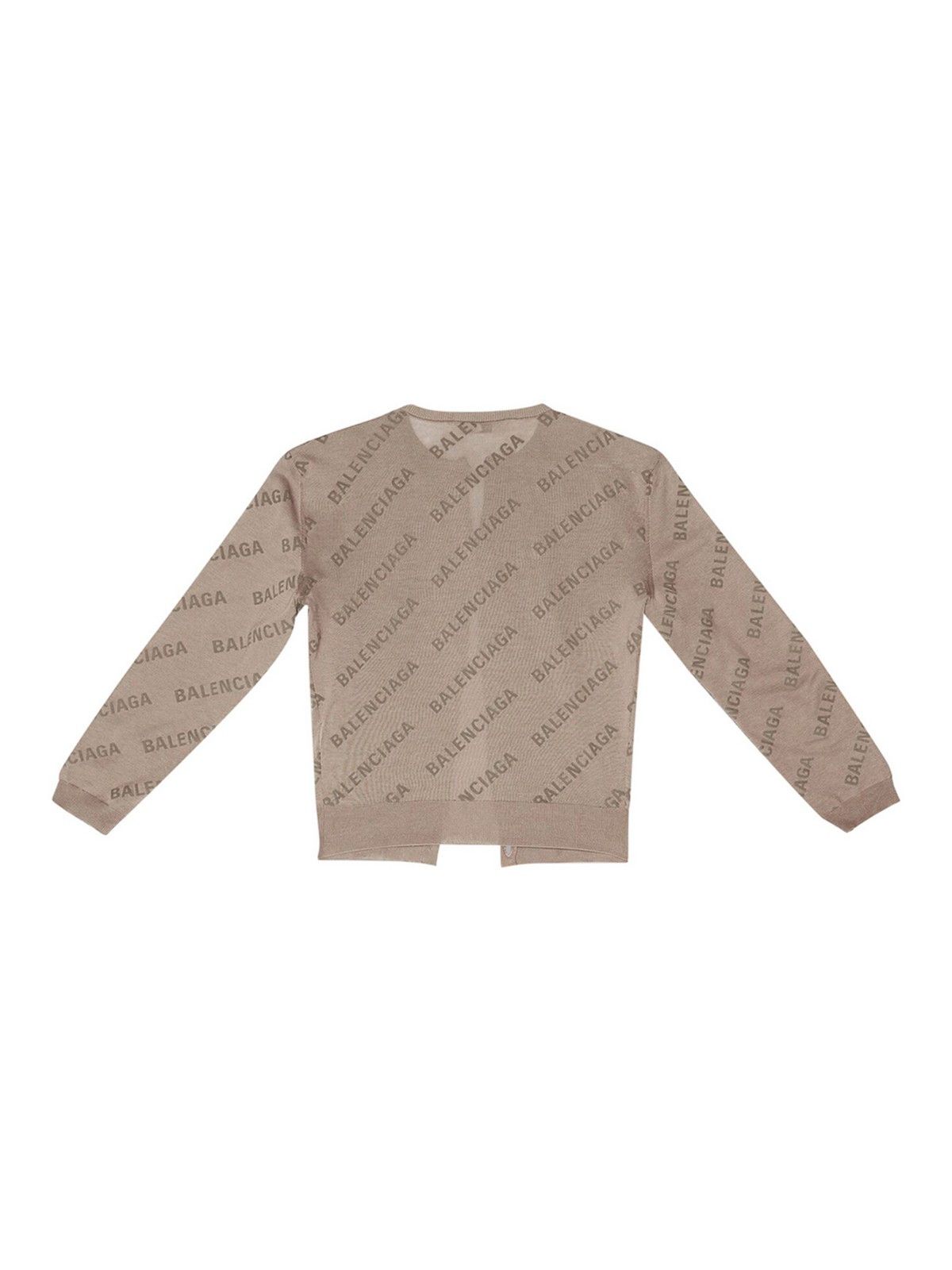 o1y0625 Logo Cardigan in Taupe