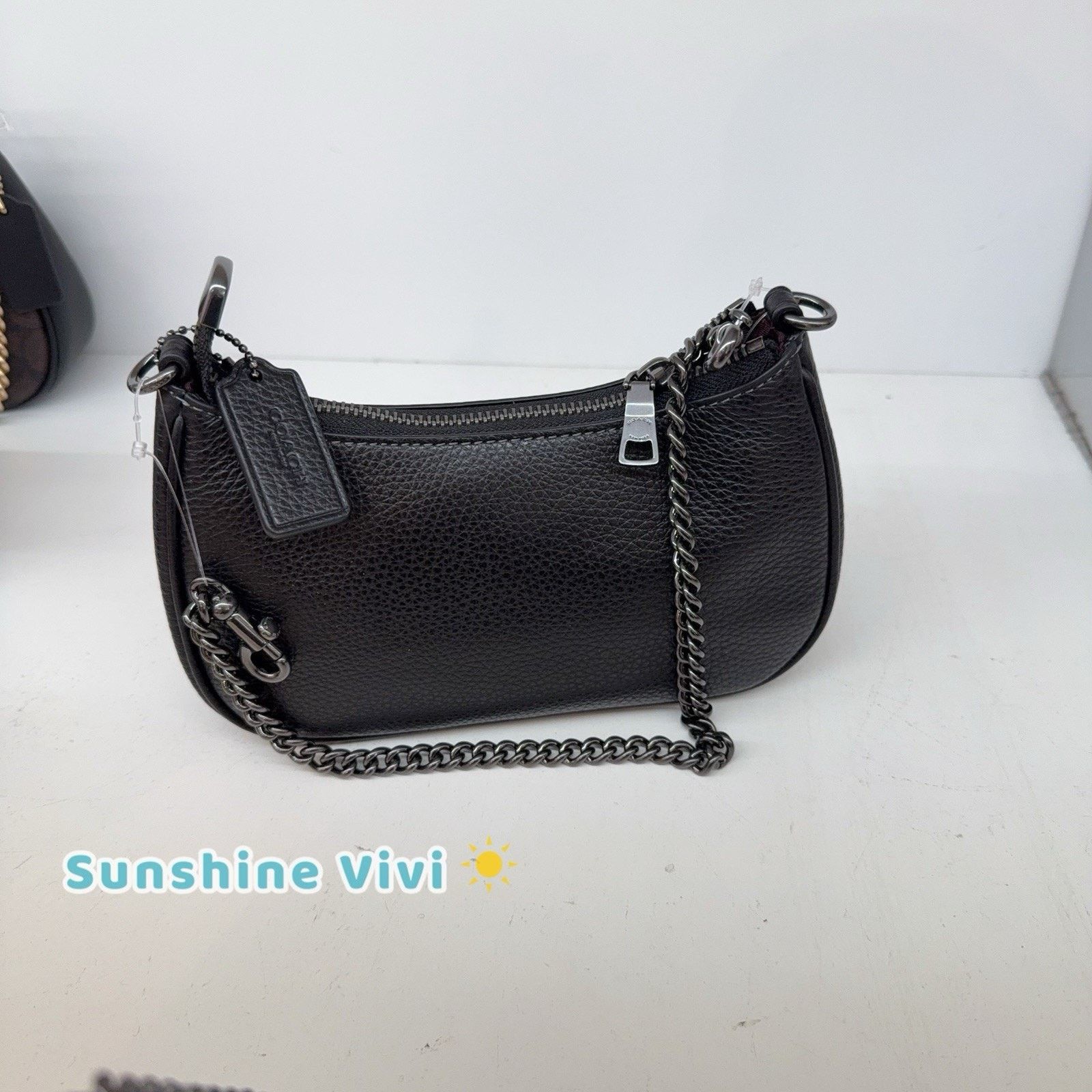 Coach NWT Coach Teri Mini Crossbody Bag Rivets CCE44 Black Size ONE SIZE - 3 Thumbnail