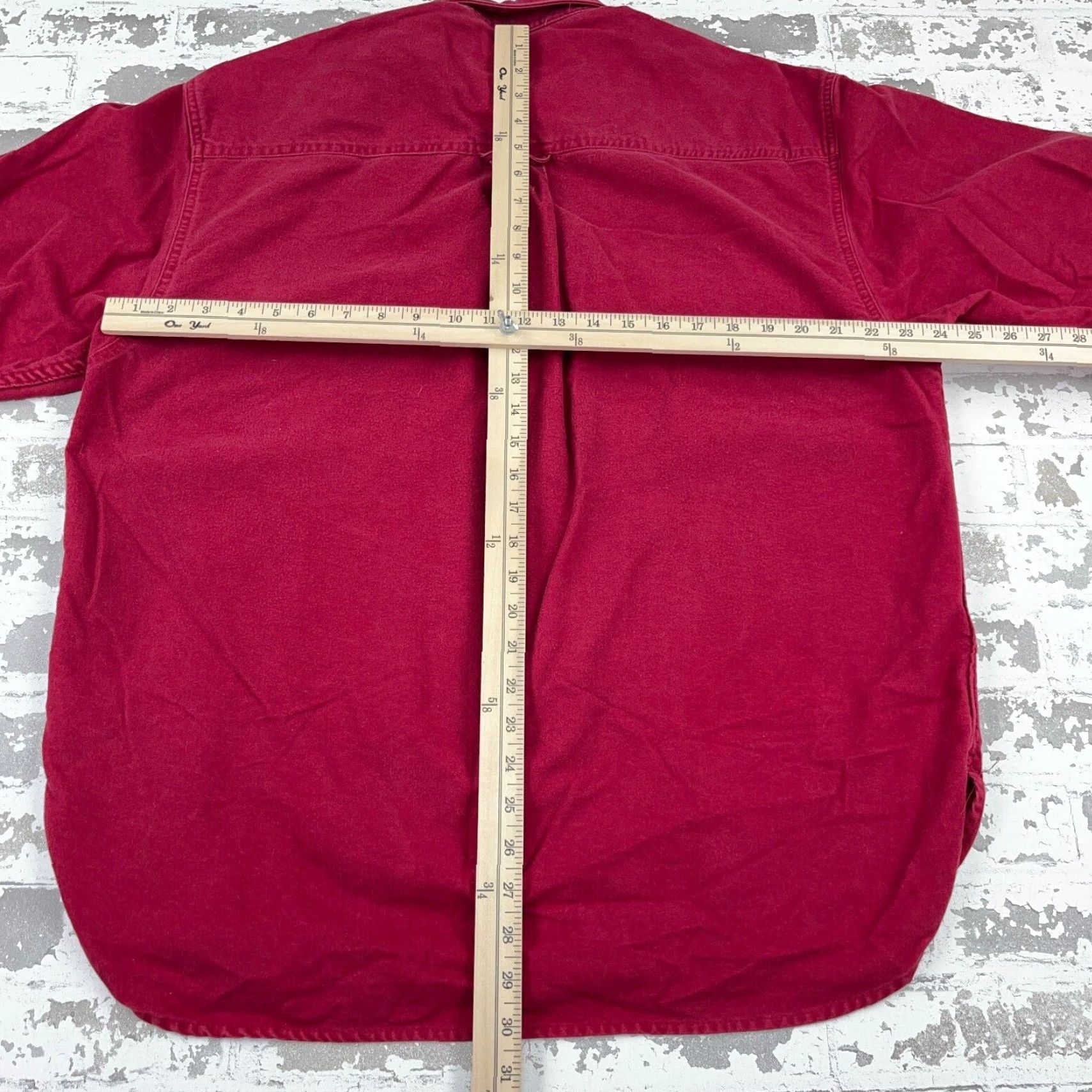 Eddie Bauer VINTAGE Eddie Bauer Shirt Men XL Red Chamois Cloth Heavy 90s Button Up Camp Size US XL / EU 56 / 4 - 7 Thumbnail