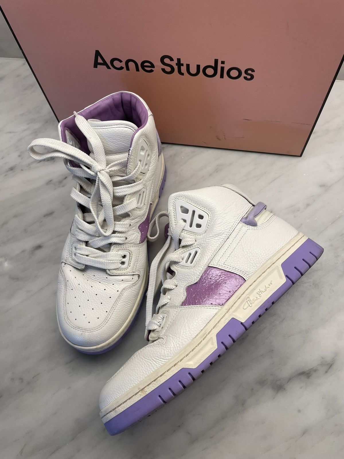 Acne Studios Acne Studios high top Stockholm pop sneakers leather Size US 8.5 / EU 41-42 - 1 Thumbnail