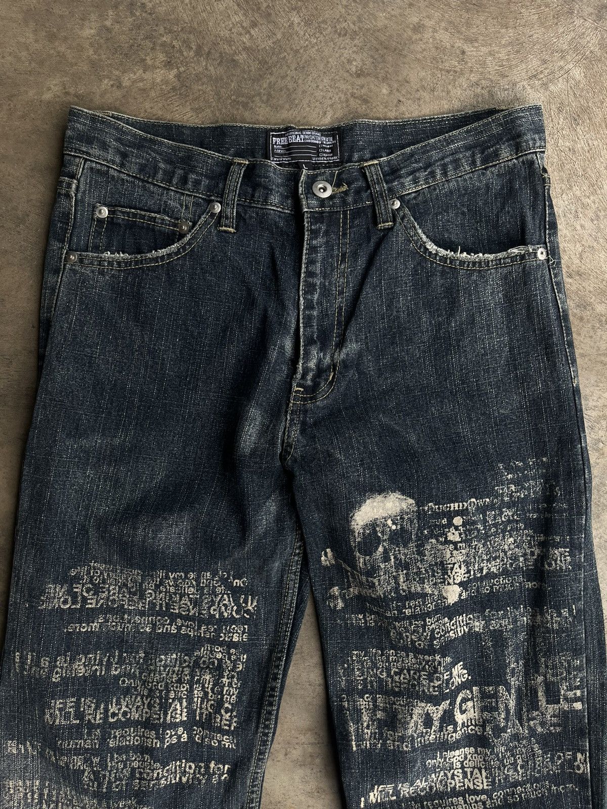 If Six Was Nine JAPANESE FREEBEAT POEM PUNK DENIM SEDITIONARIES GOTHIC STYLE Size US 32 / EU 48 - 2 Thumbnail