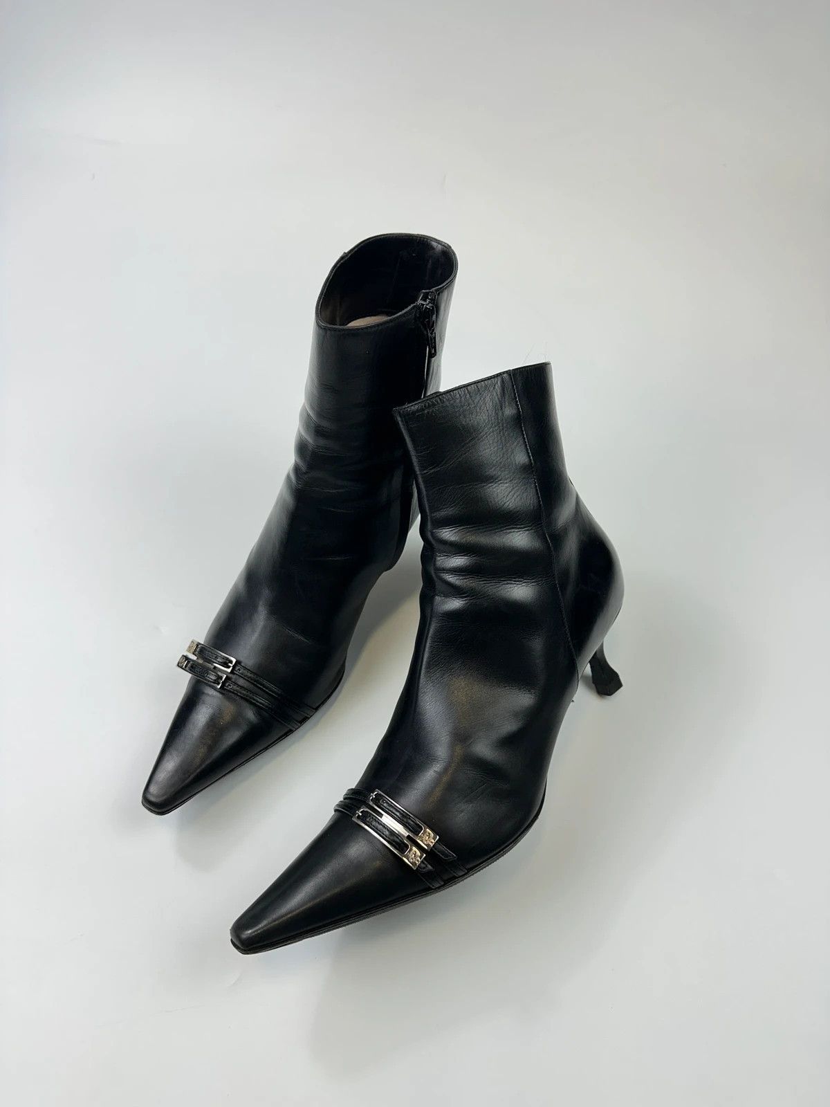 Dior Dior John Galliano Black Leather High Heels Boots Size US 10 / IT 40 - 1 Thumbnail