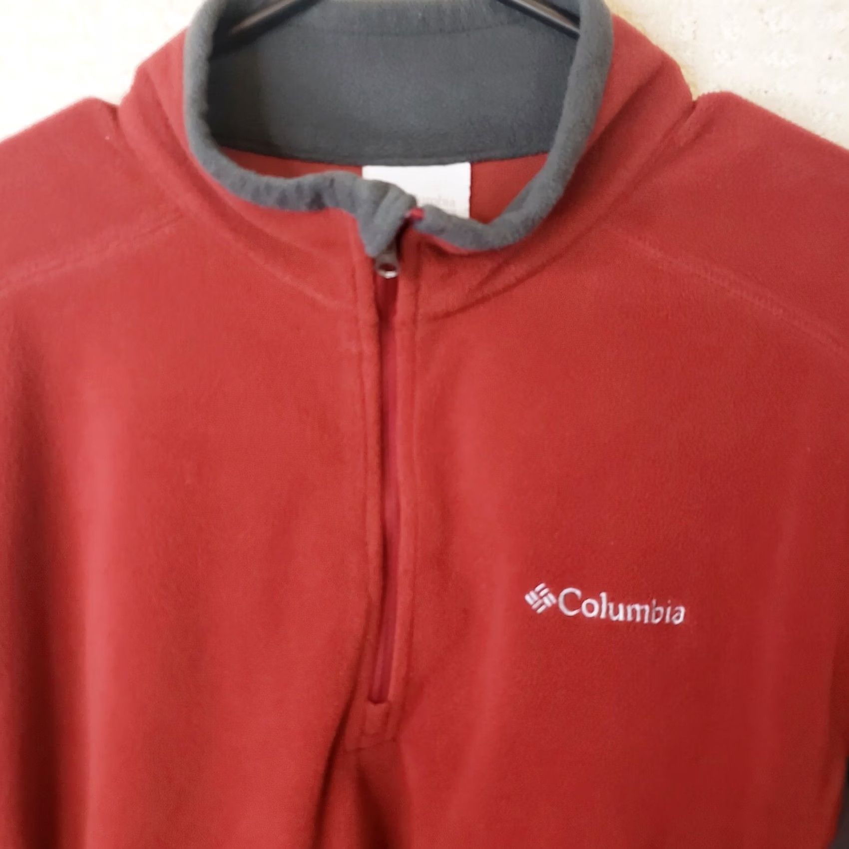 Vintage COLUMBIA SPORTSWEAR Jacket Pullover 1/4 Zip Red Fleece Men M Size Regular Jacket Mens Red 1/4 Zip Pullover 100% Polyester Solid Style Size US M / EU 48-50 / 2 - 3 Thumbnail