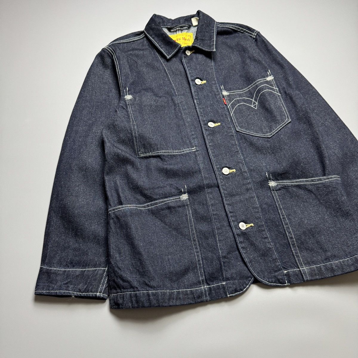 Levi's Levis Red - Engineered Indigo Raw Denim Coveralls Jacket Size US S / EU 44-46 / 1 - 5 Thumbnail