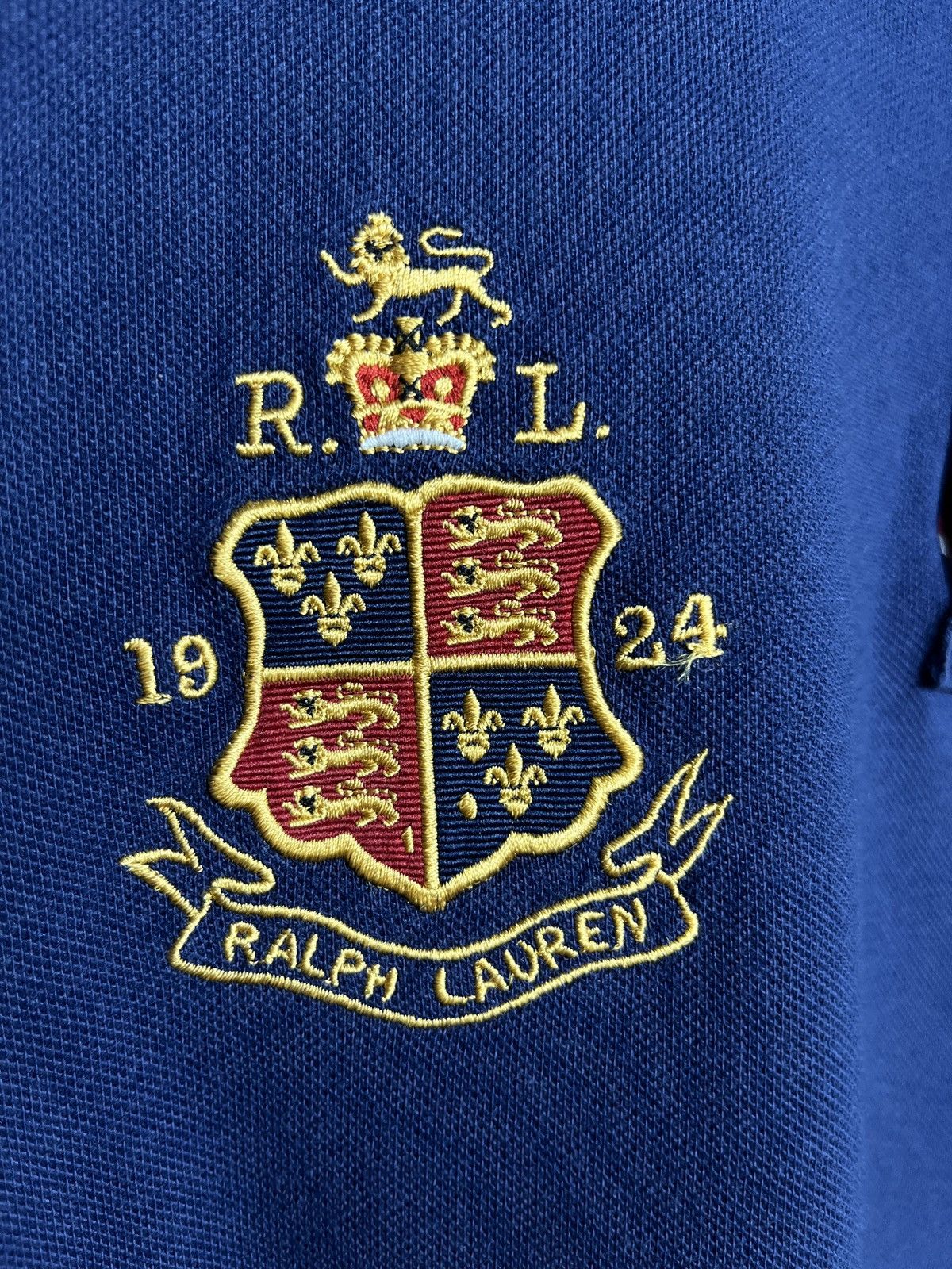 Polo Ralph Lauren × RRL Ralph Lauren × Ralph Lauren RL 1924 Classic Polo Shirt Men’s Top Long Sleeve Blue Size US XL / EU 56 / 4 - 6 Thumbnail