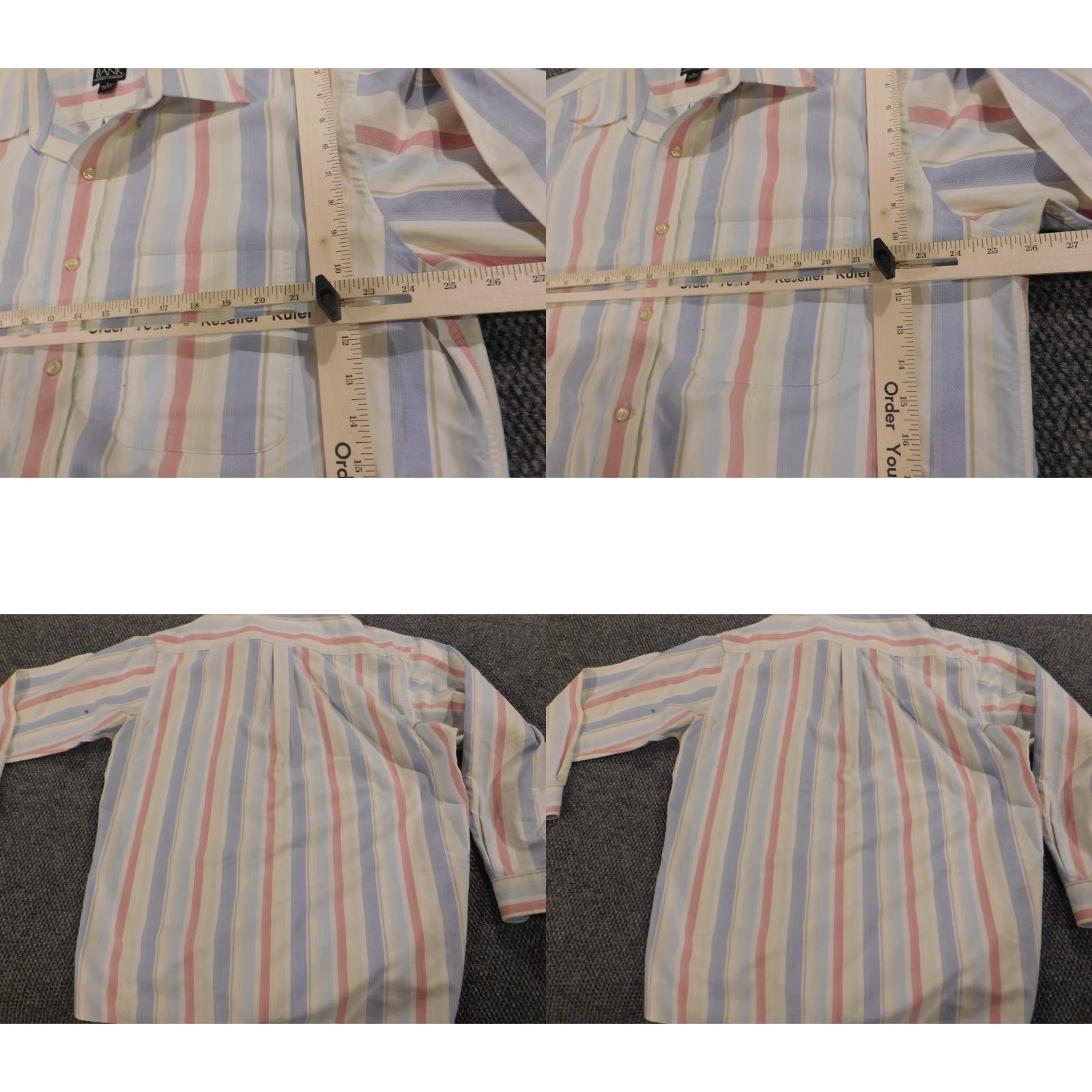 Jos. A. Bank Jos. A. Bank Mens Shirt Large blue striped traveler's Collection Button-Down Shirt Regular Knit Cotton Long Sleeve Multicolor Pocketed Button-Up Mens Size US L / EU 52-54 / 3 - 8 Thumbnail