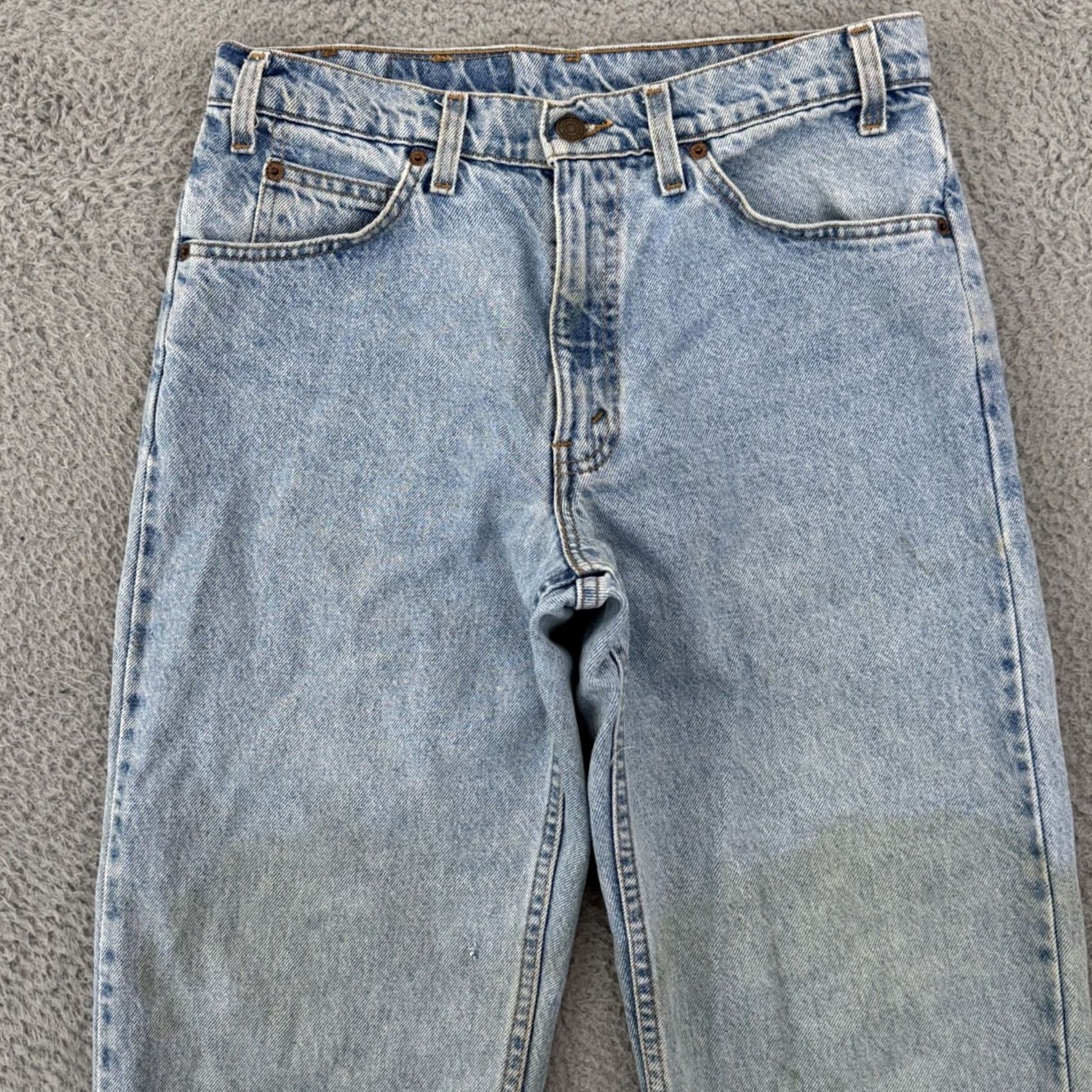 Levi's VINTAGE Levi's 550 Jeans Mens 30x32 Blue Relaxed 90s Orange Tab Grunge Zip Denim Jeans Men Blue Slimming 5-Pocket 550 90s Grunge USA Size US 30 / EU 46 - 3 Thumbnail