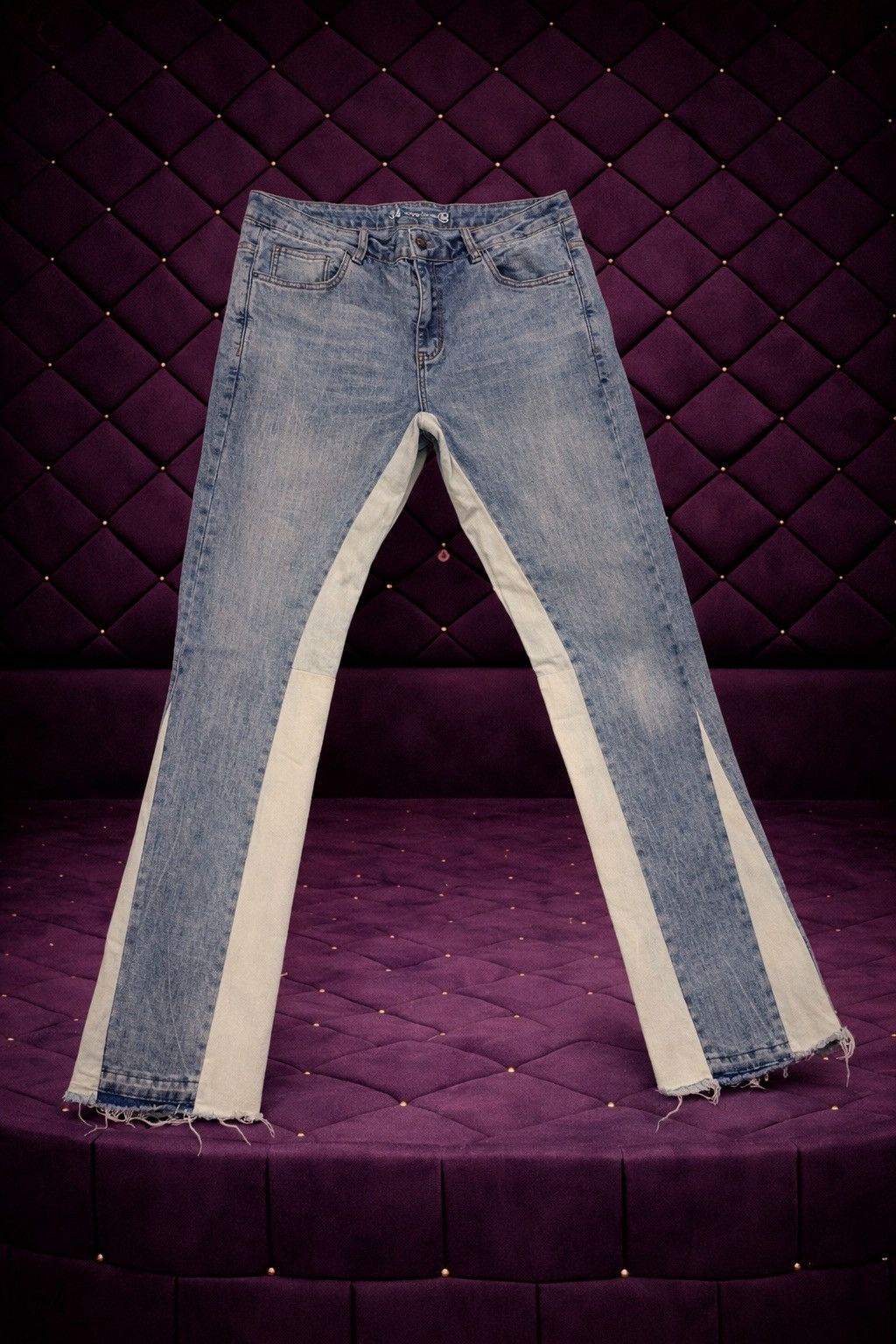 Other CREAM SIDE STRIPE PANEL DENIM JEANS Size US 32 / EU 48 - 1 Preview