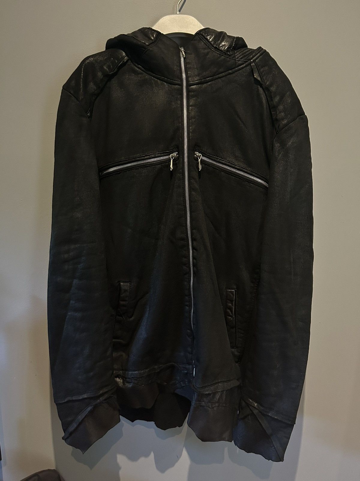 ジャケット・アウター 00s gostar de fuga leather down jacket GOSTAR DE FUGA Fuga x Civarize Fox Fur Bondage Zipper Mosaic