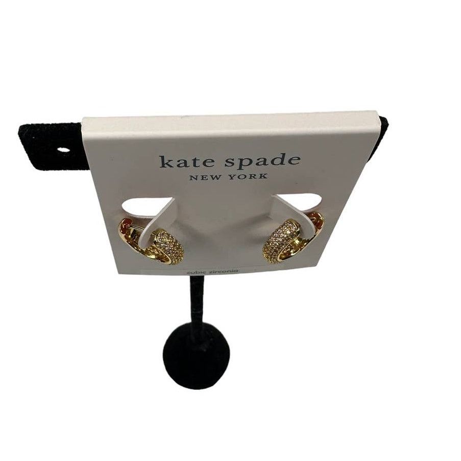 Kate Spade Kate Spade Cubic Zirconia Pink Pave Mini Huggies Earrings Size ONE SIZE - 7 Thumbnail