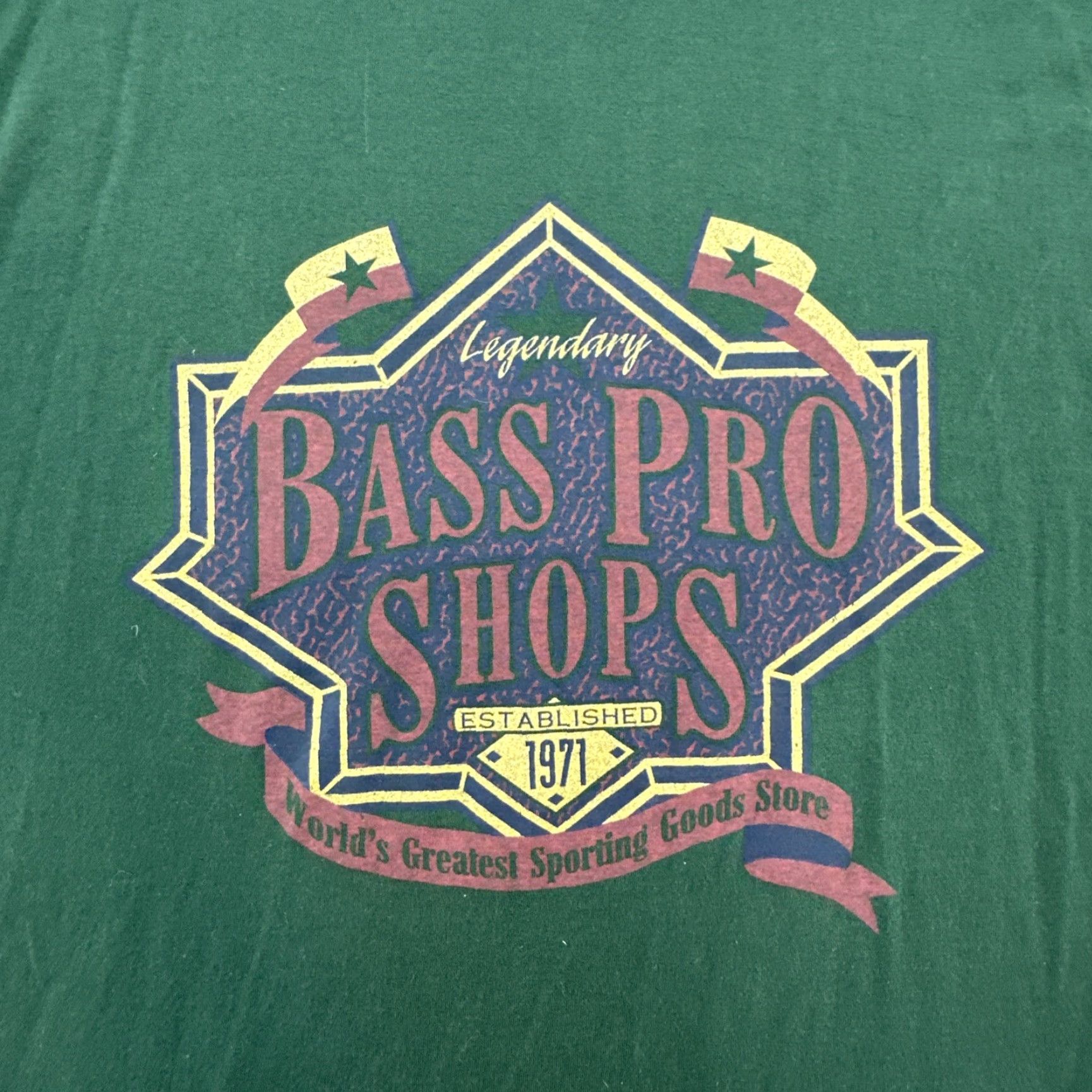 Logo 7 VINTAGE Bass Pro Shops Logo T Shirt Gear For Sports Mens XL Green 90s Shirt Mens XL Green Logo Bass Pro 90s Vintage US Size US XL / EU 56 / 4 - 2 Thumbnail