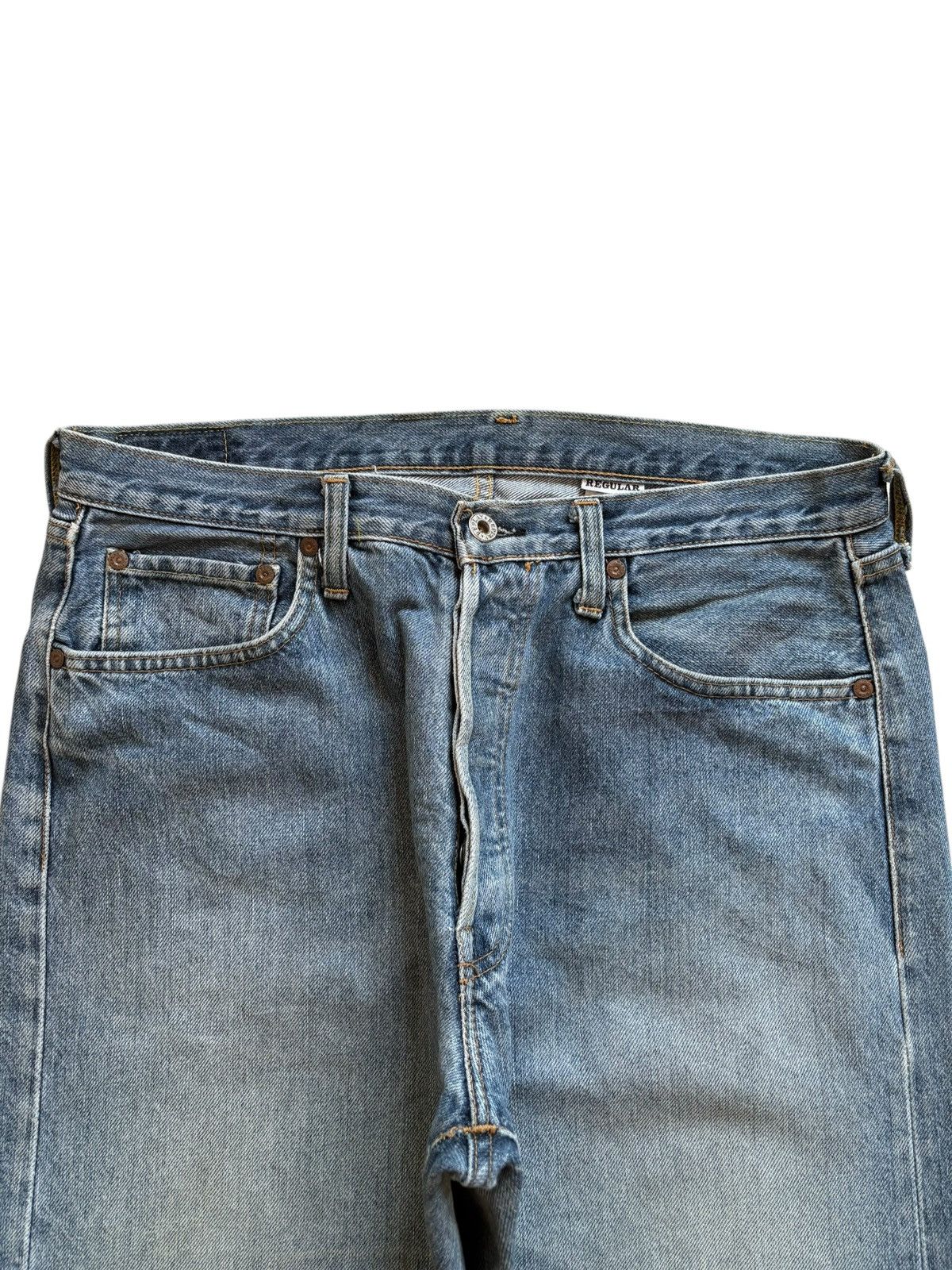 Replay Vintage Italy Replay Button Fly Mud Wash Loose Baggy Jeans Size US 33 - 4 Thumbnail